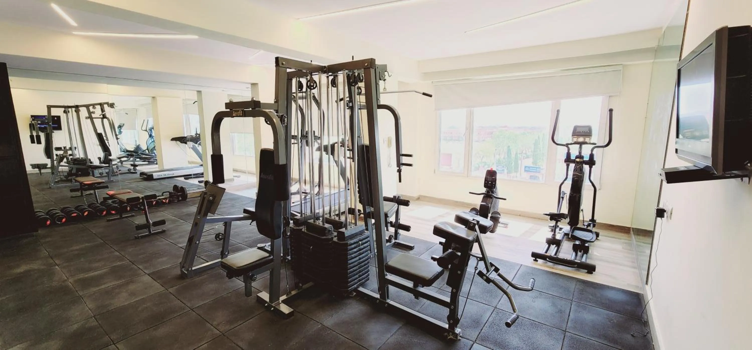 Fitness centre/facilities in Ramada by Wyndham Jaipur North