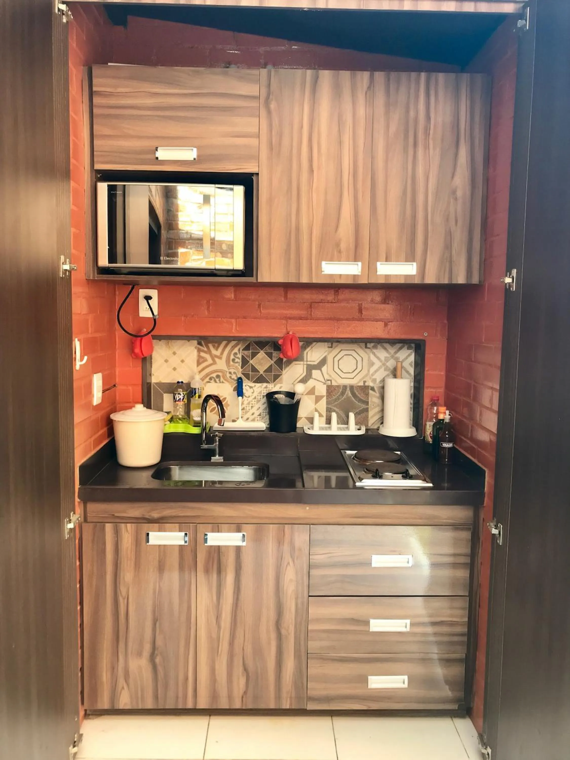 Communal kitchen in Flat no Portogalo