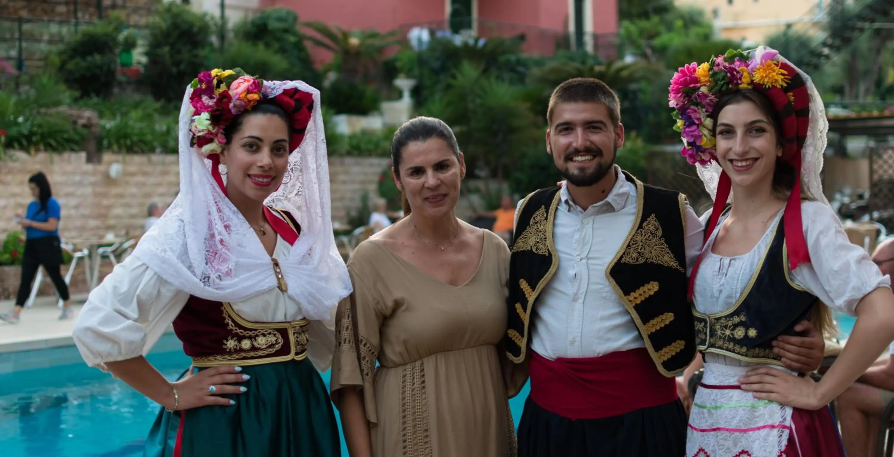 People in Oasis Hotel