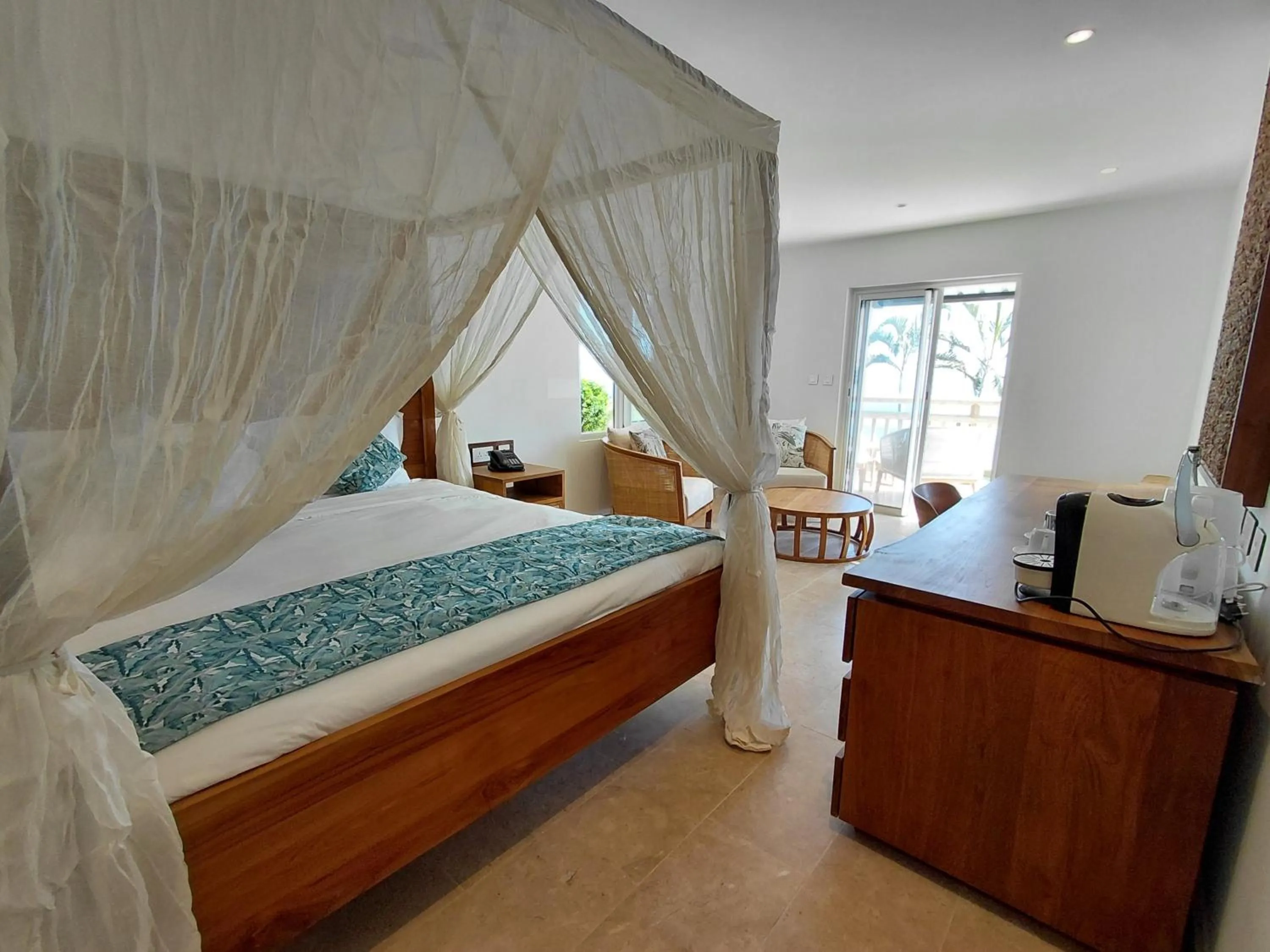 Bed in Hotel Chalets Chamarel