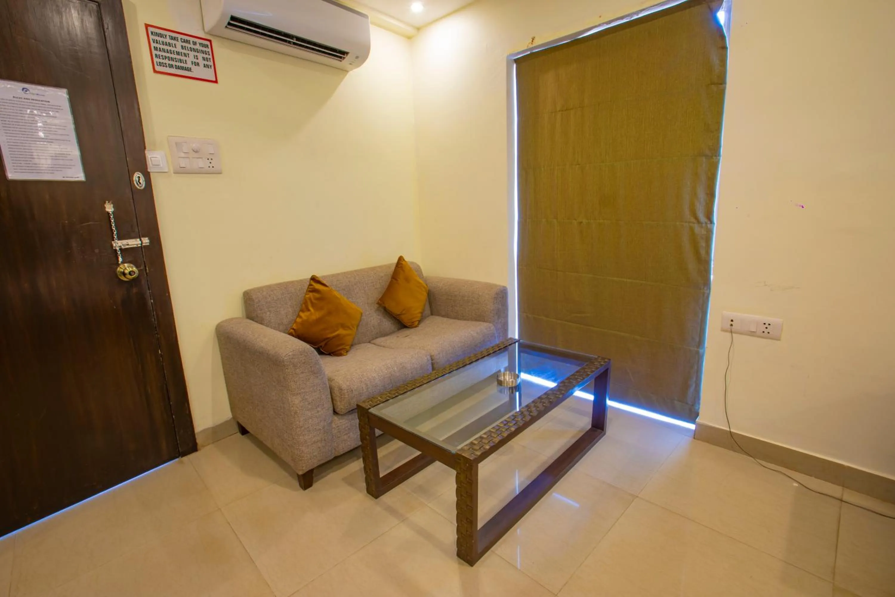 Seating area in Nitya Resort, Calangute