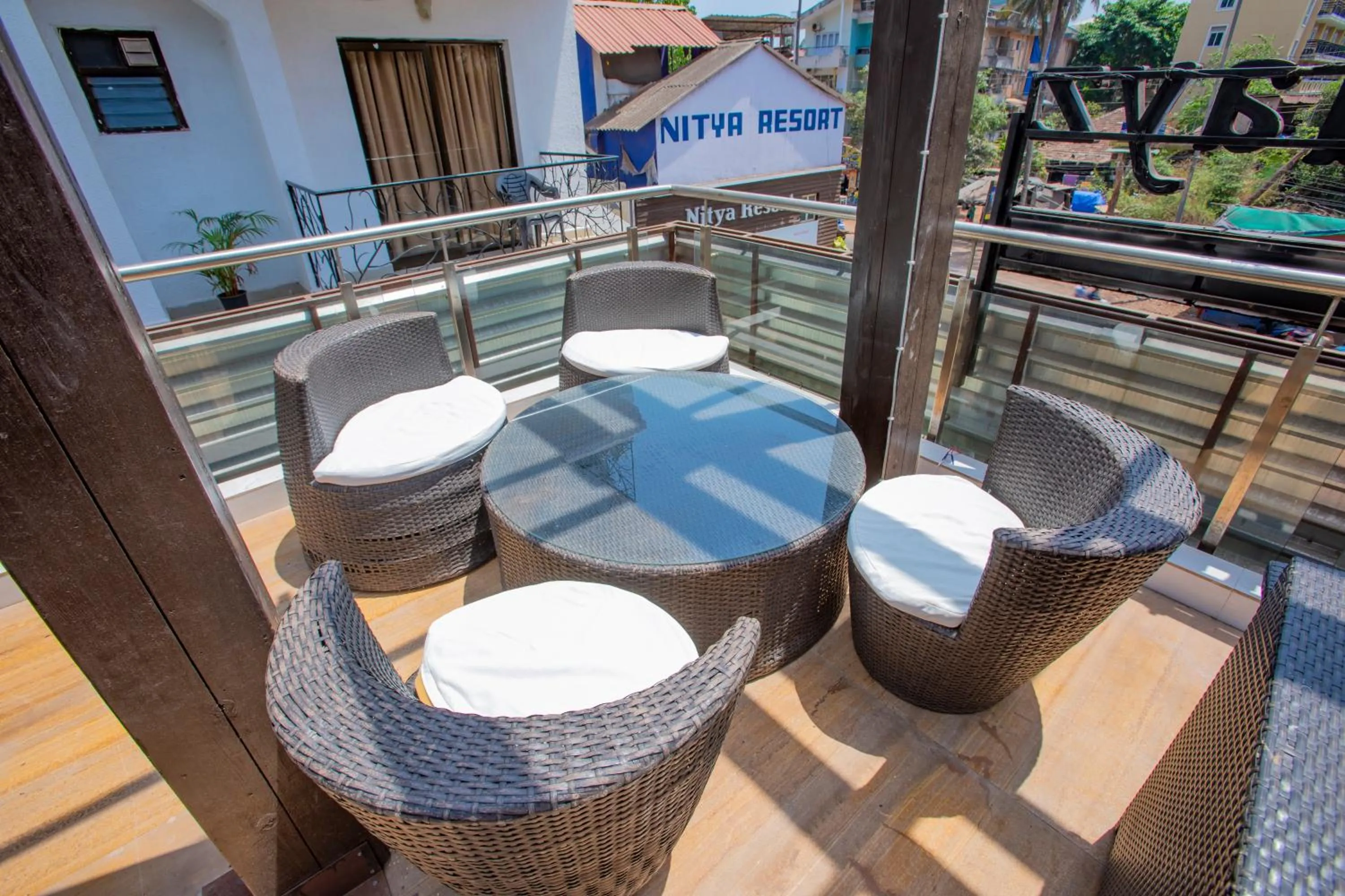 Balcony/Terrace in Nitya Resort, Calangute