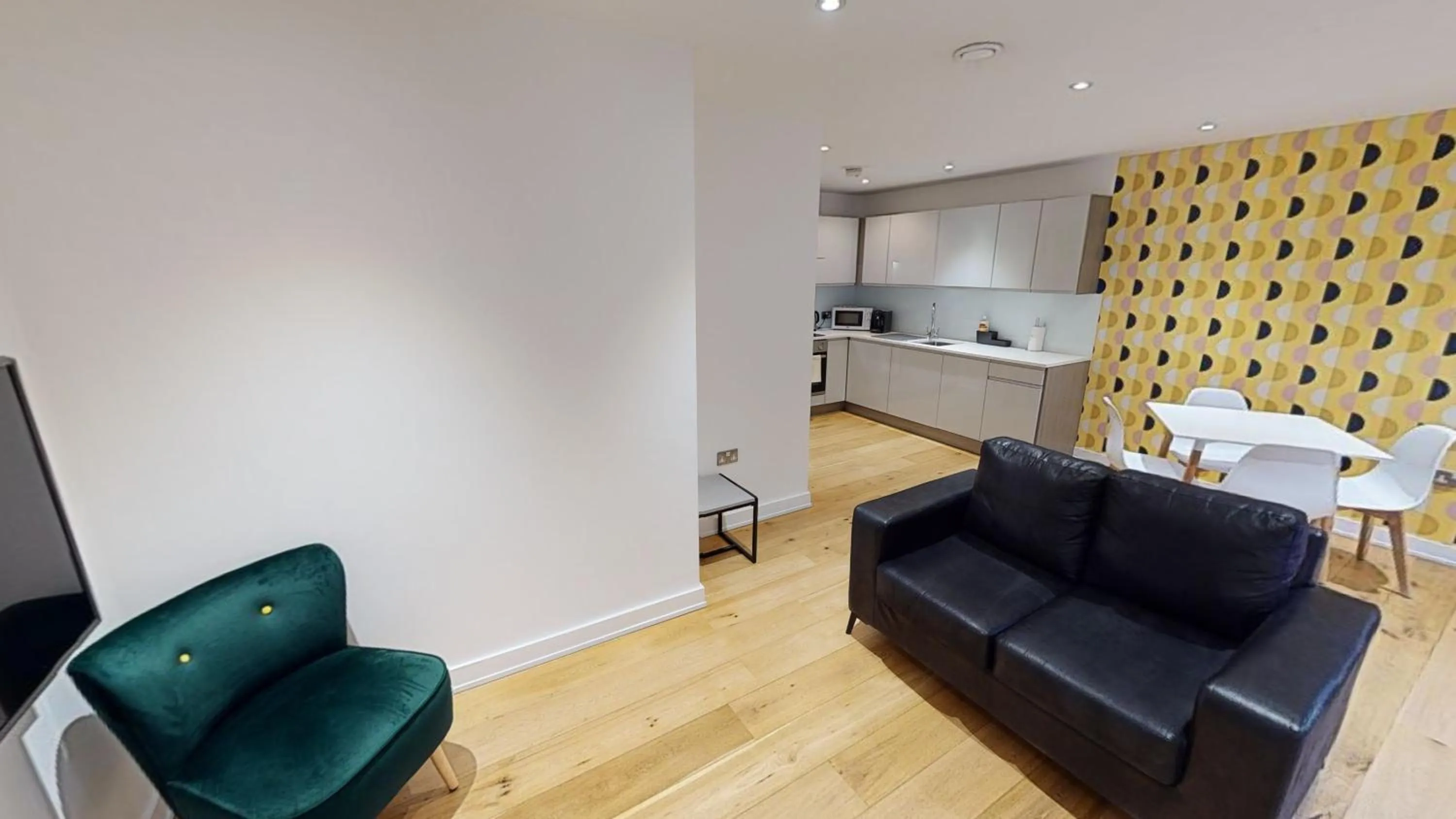 Living room in Quay Apartments Manchester