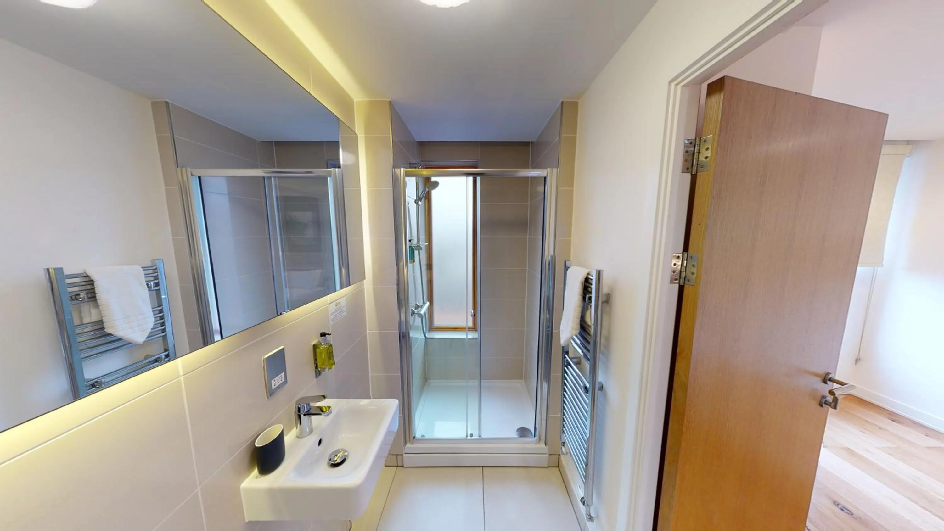 Shower in Quay Apartments Manchester
