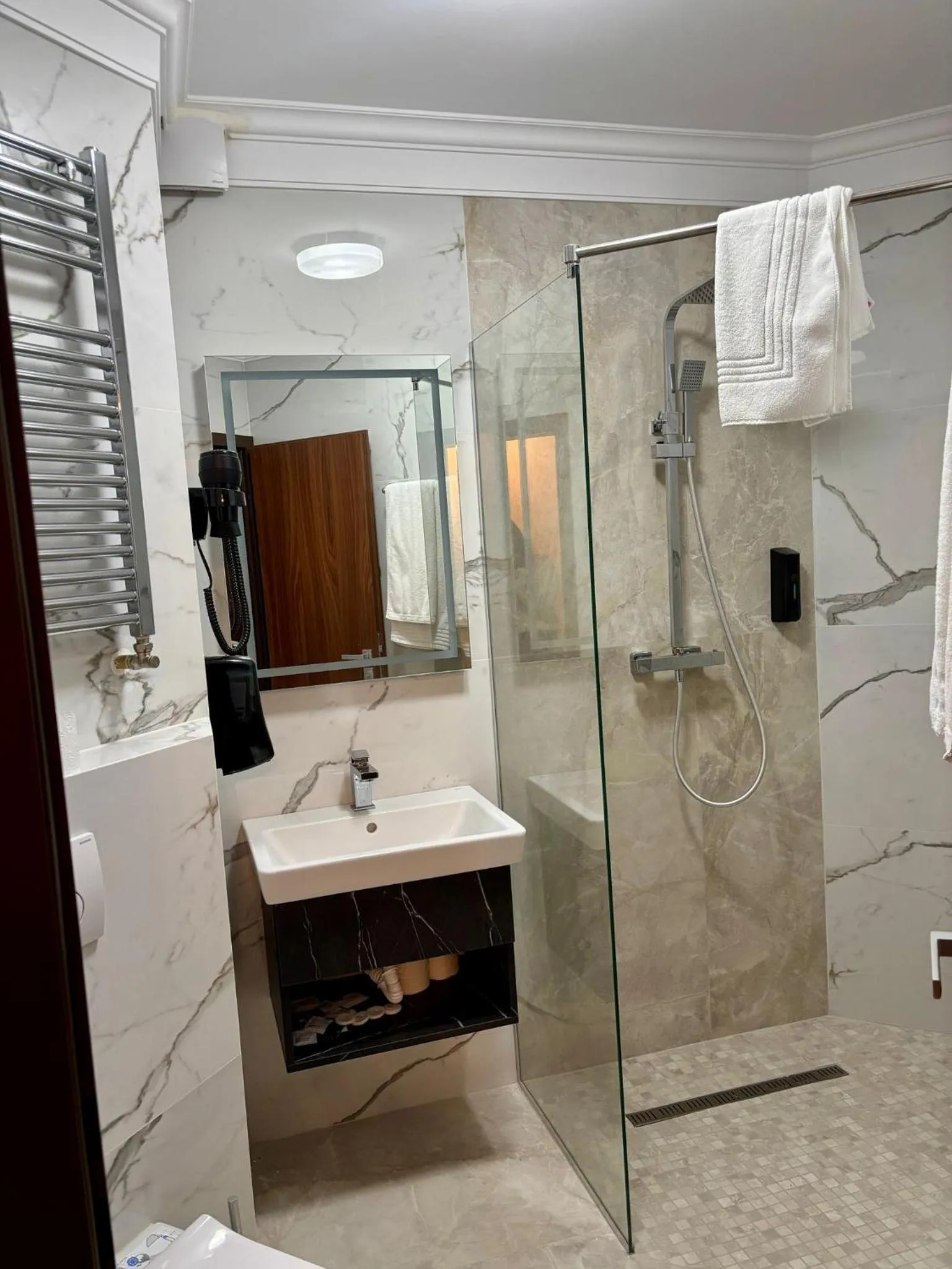Shower in Hotel President