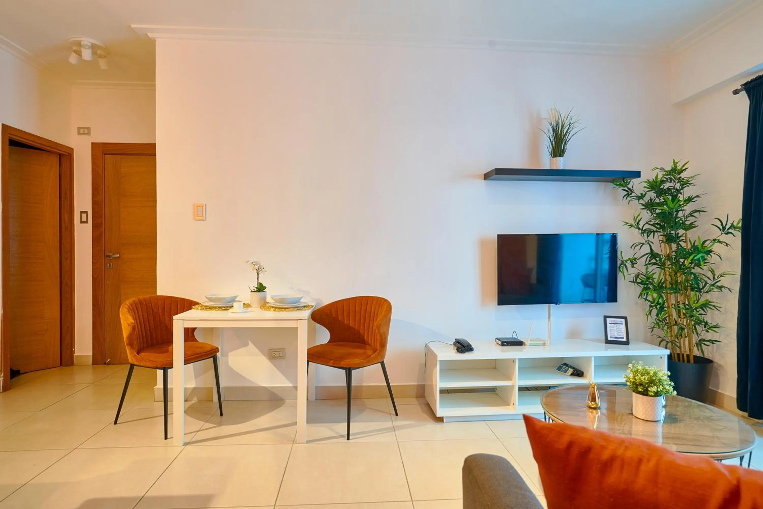 Living room in Central Park Tower