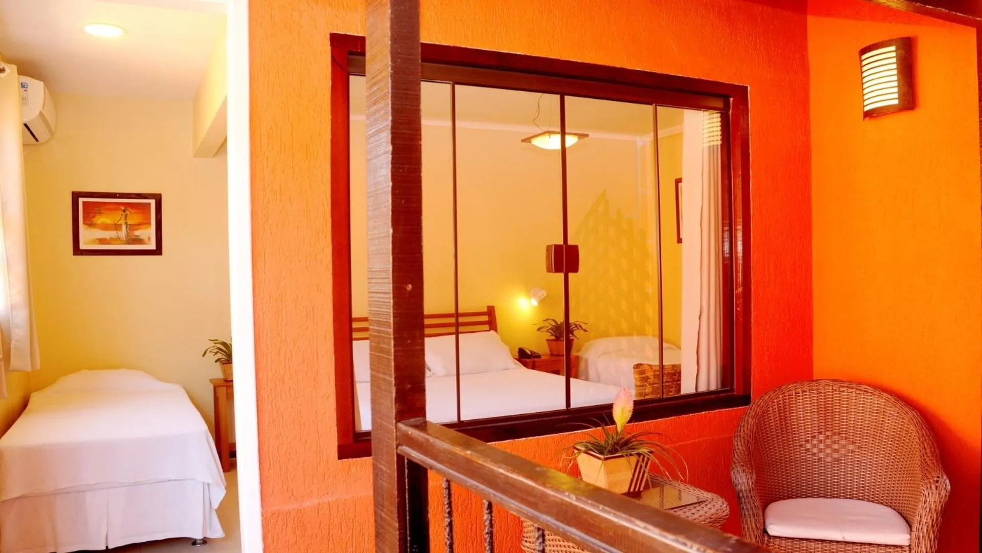 Balcony/Terrace, Bed in Pousada El Parador