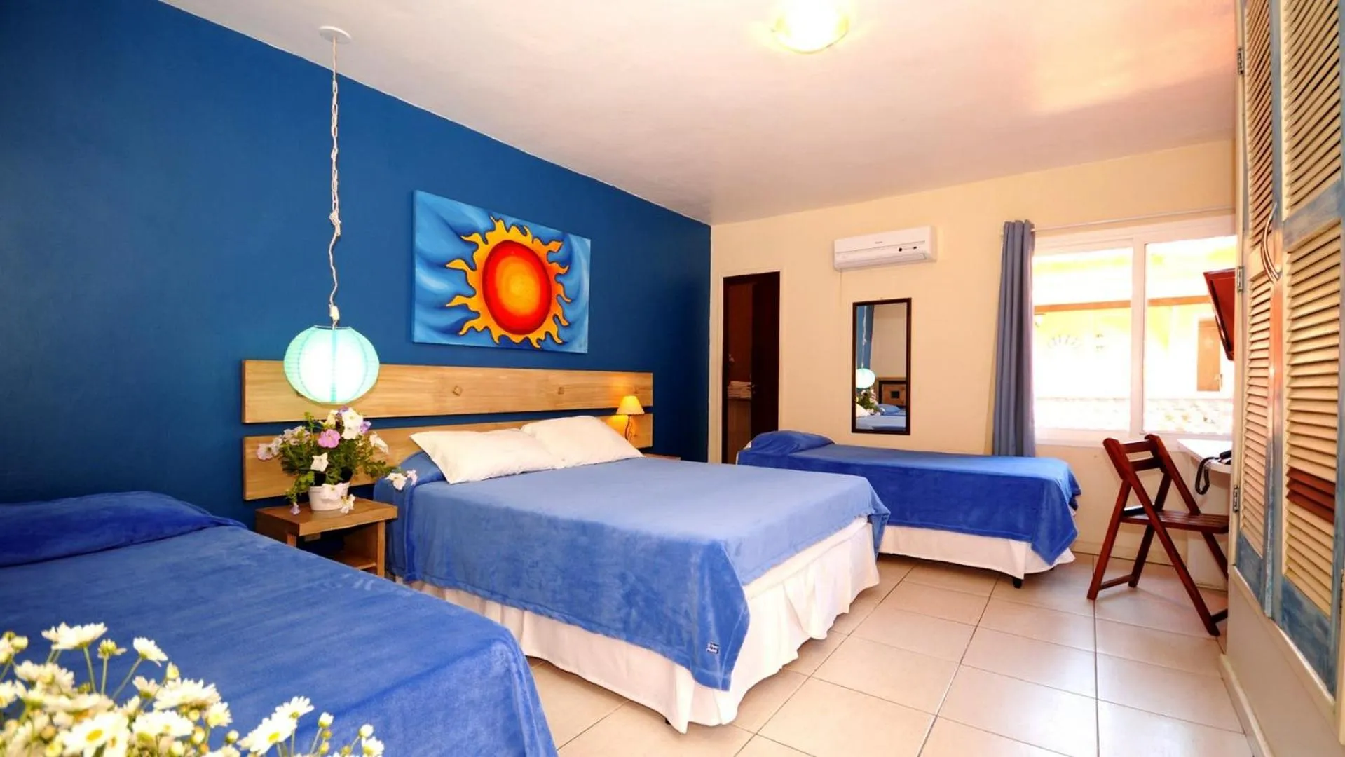 Bed in Pousada El Parador