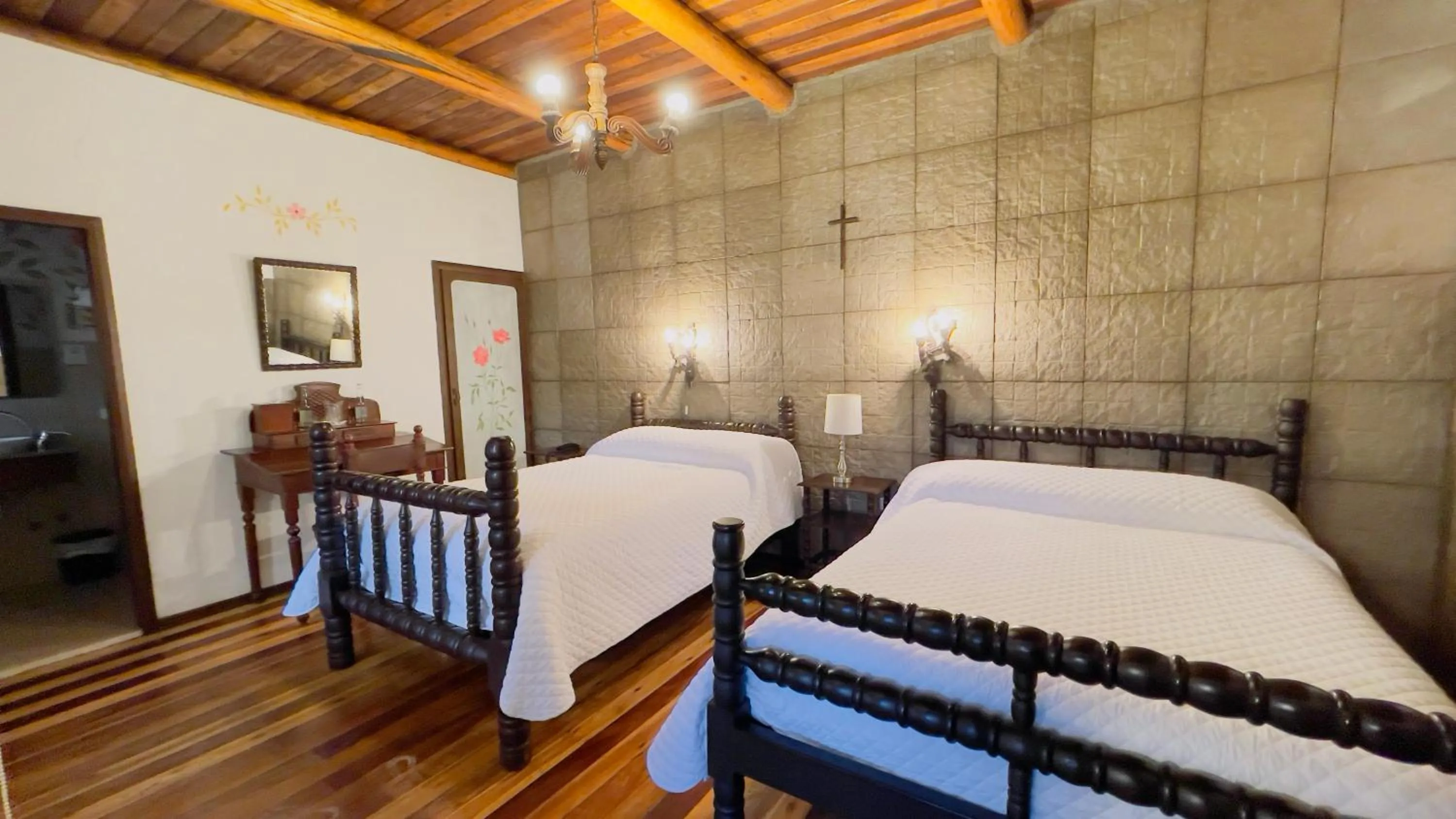 Bed in Hacienda Hosteria Chorlavi