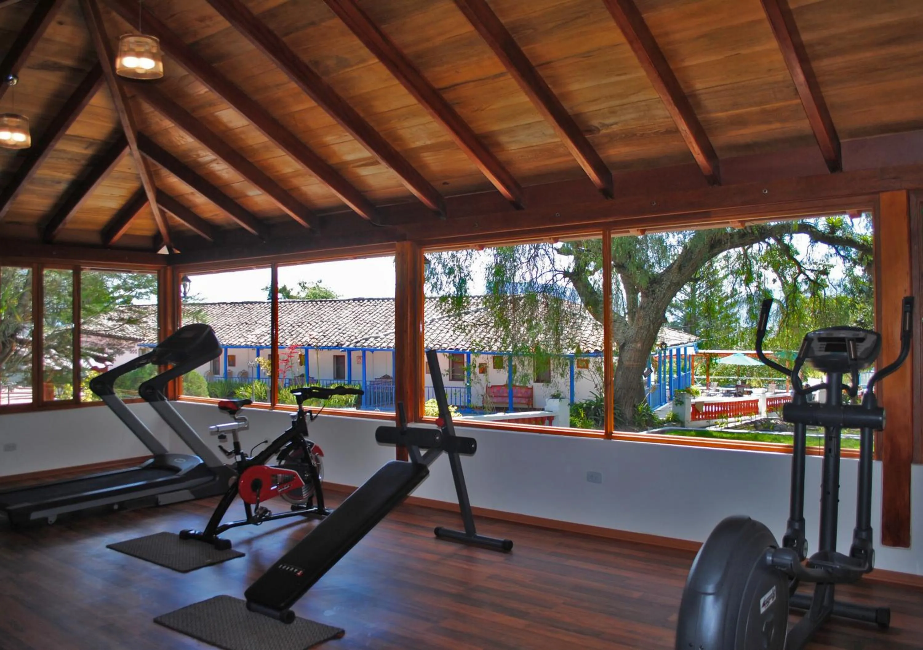 Fitness centre/facilities in Hacienda Hosteria Chorlavi