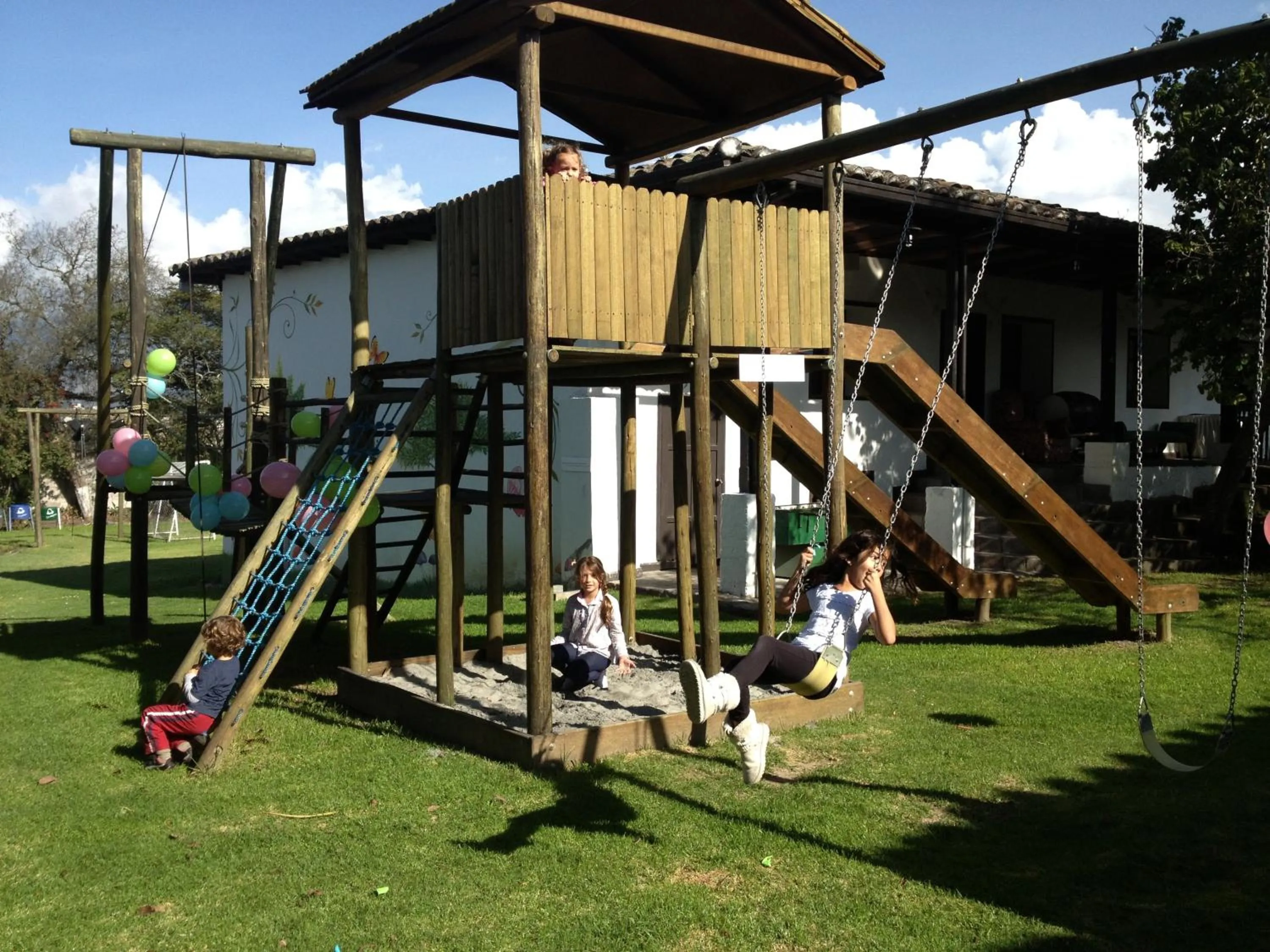 Children play ground in Hacienda Hosteria Chorlavi