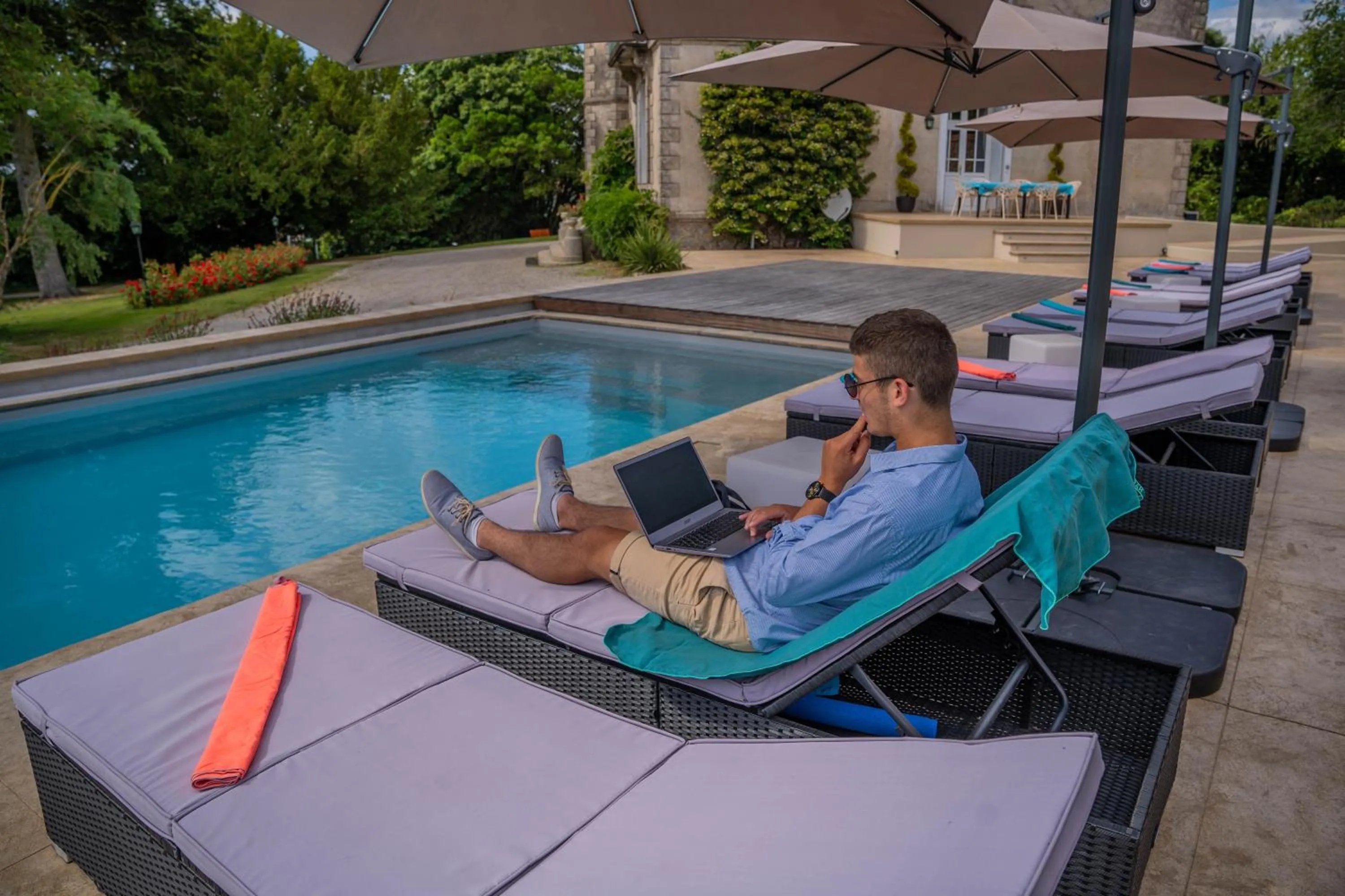 Patio in Le Château des Tourelles en Vendée