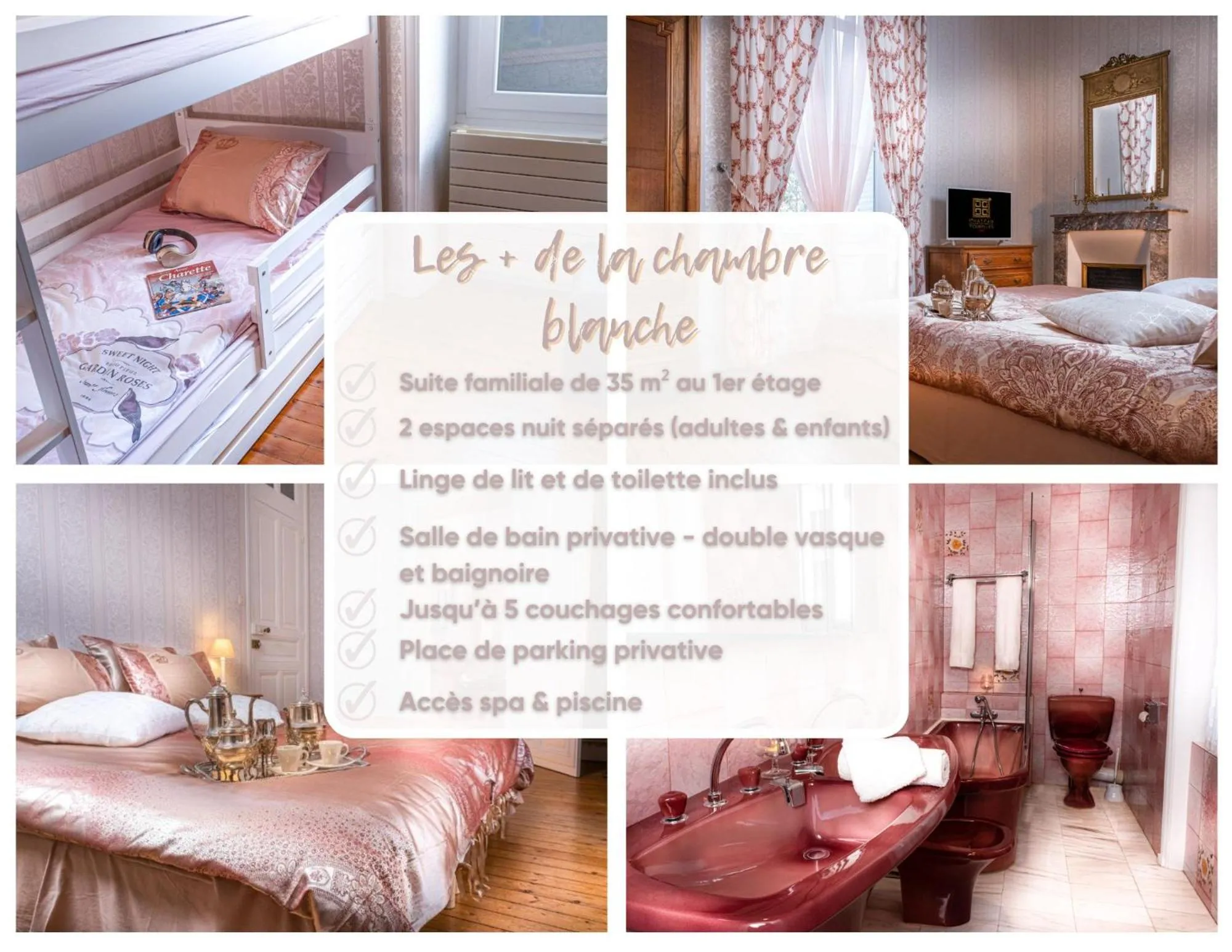 Bedroom, Bed in Le Château des Tourelles en Vendée