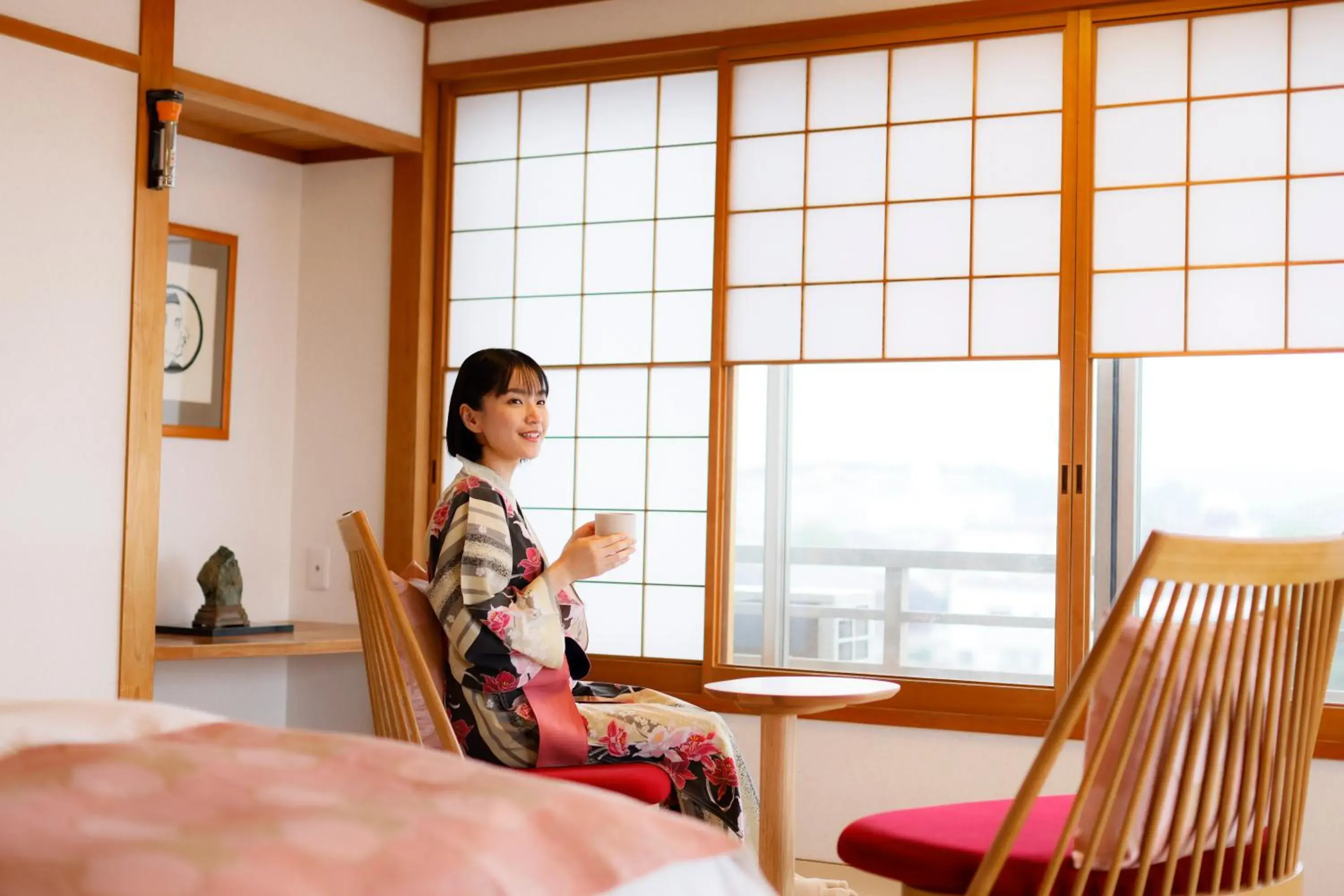 Twin Room with Lake View - single occupancy in Ohashikan Twin Room with Lake View - single occupancy in Ohashikan