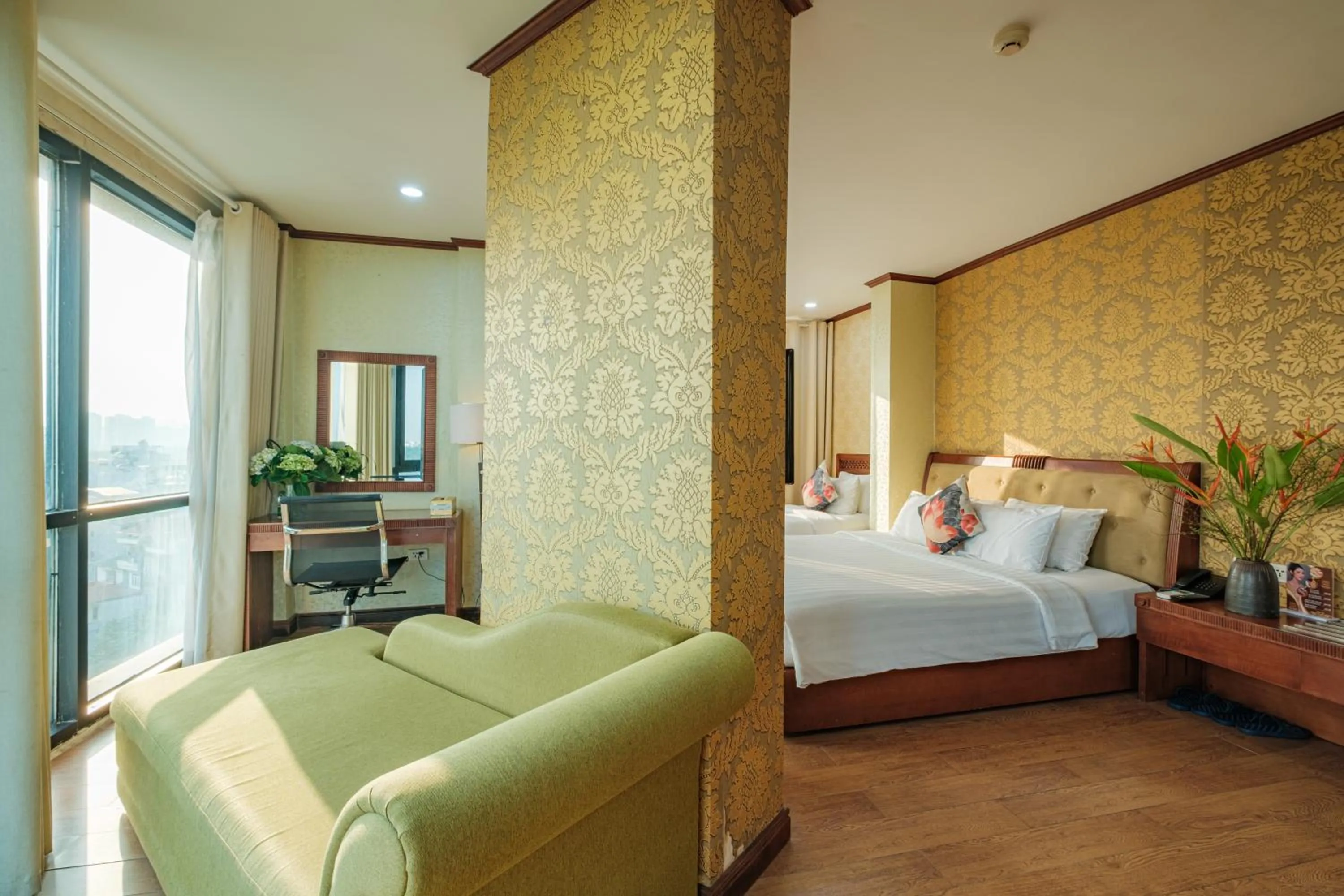 Bed in Sunset Westlake Hanoi Hotel