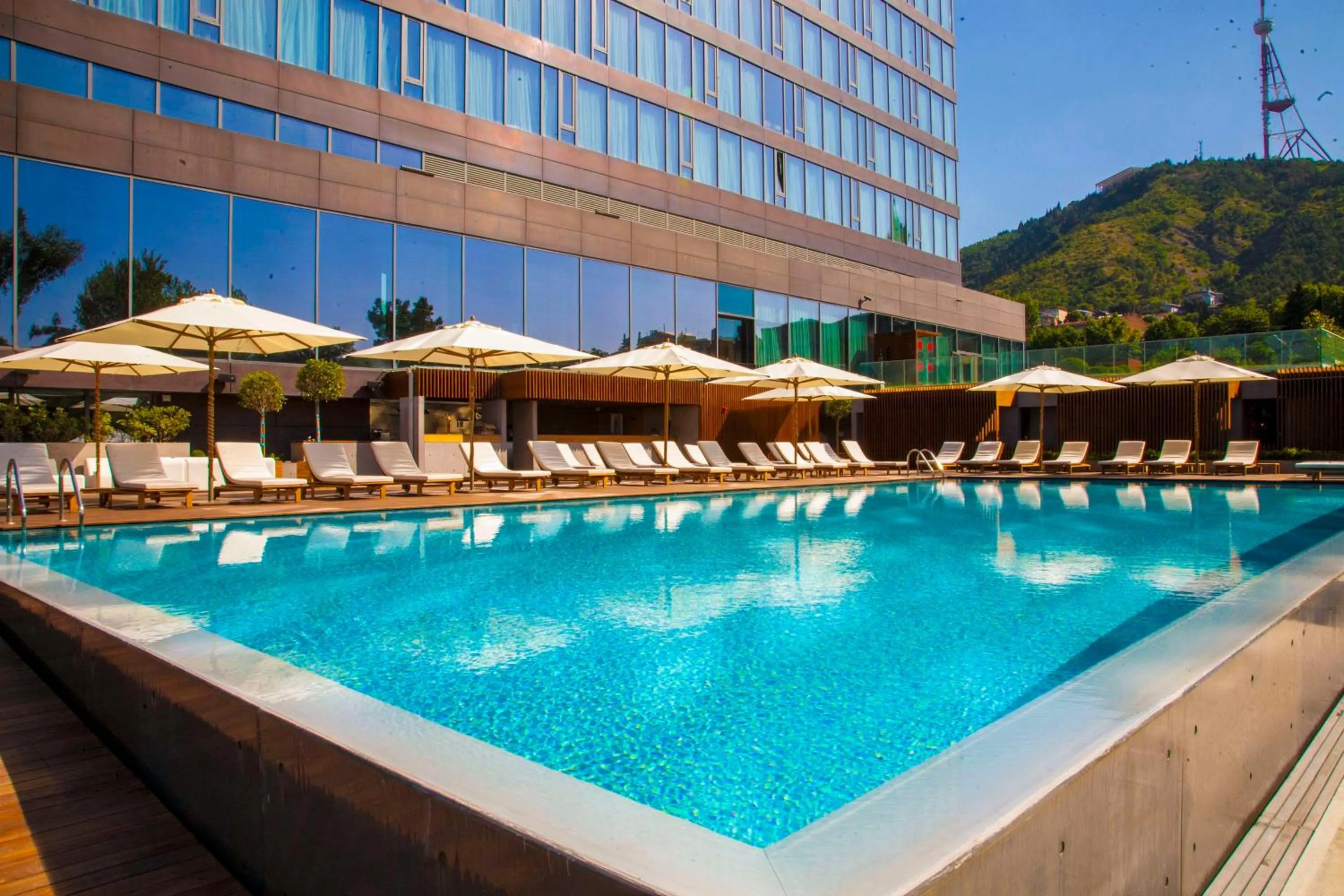 Pool view in Radisson Blu Iveria Hotel