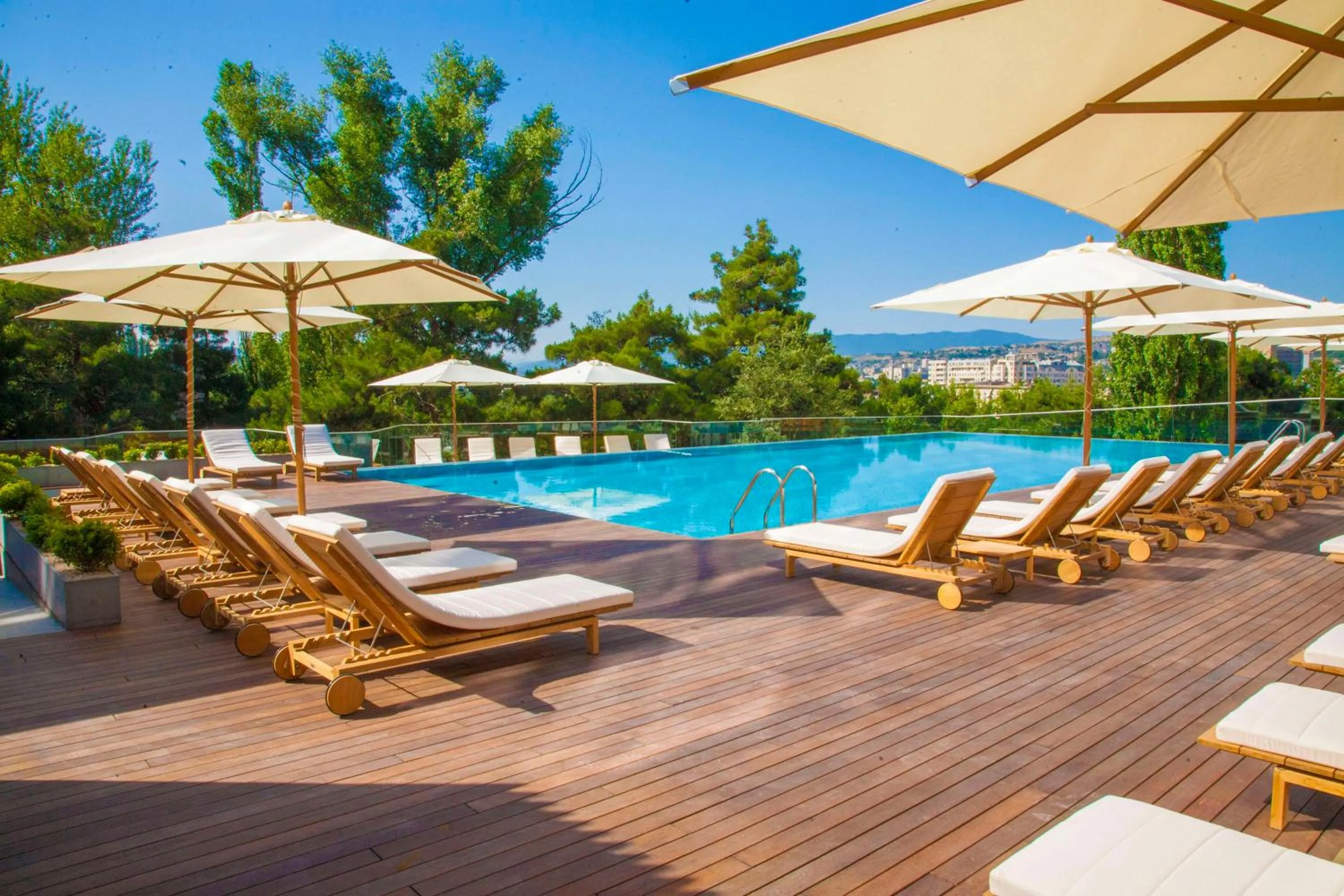 Pool view in Radisson Blu Iveria Hotel