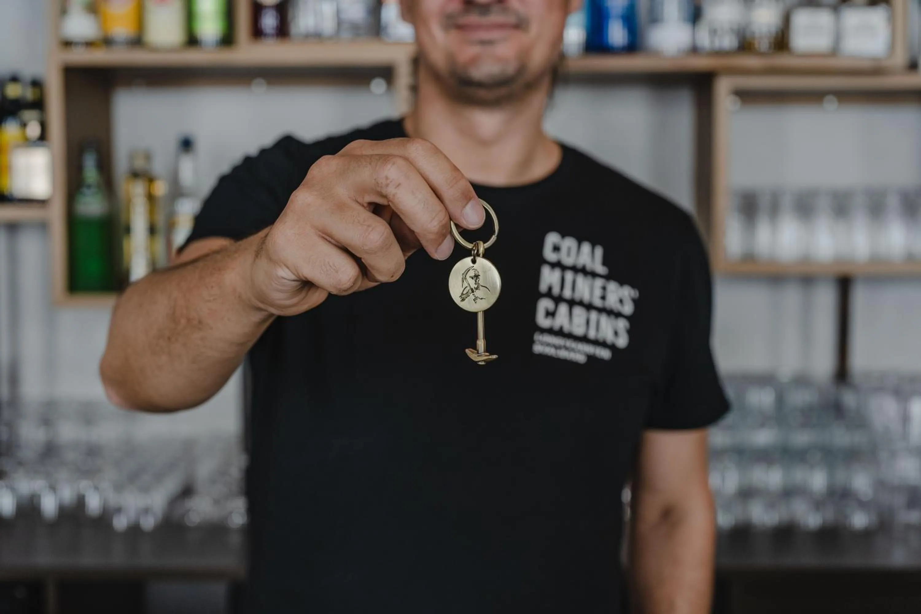 Lobby or reception in Coal Miners’ Cabins
