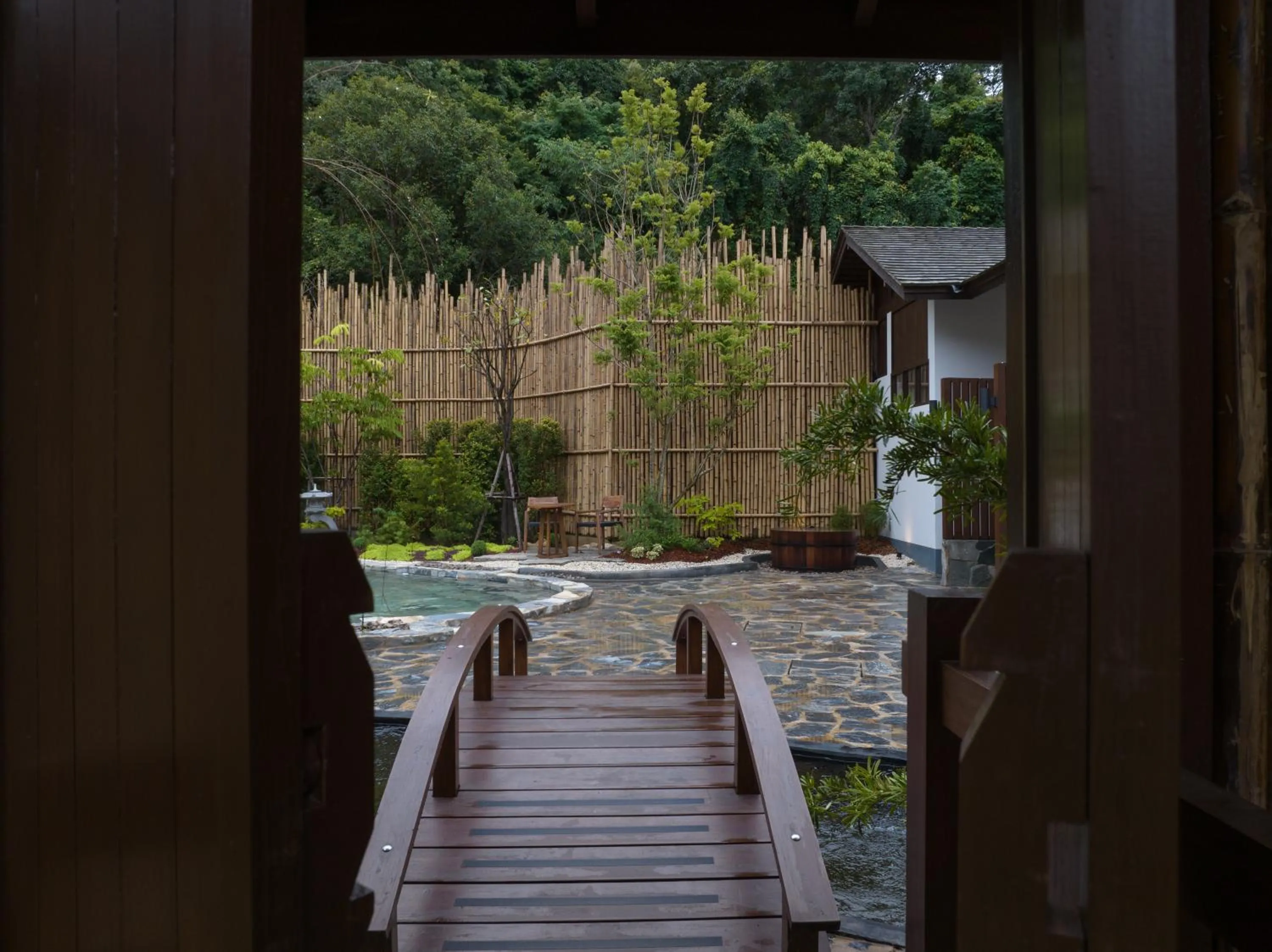 Hot Spring Bath in Onsen at Moncham
