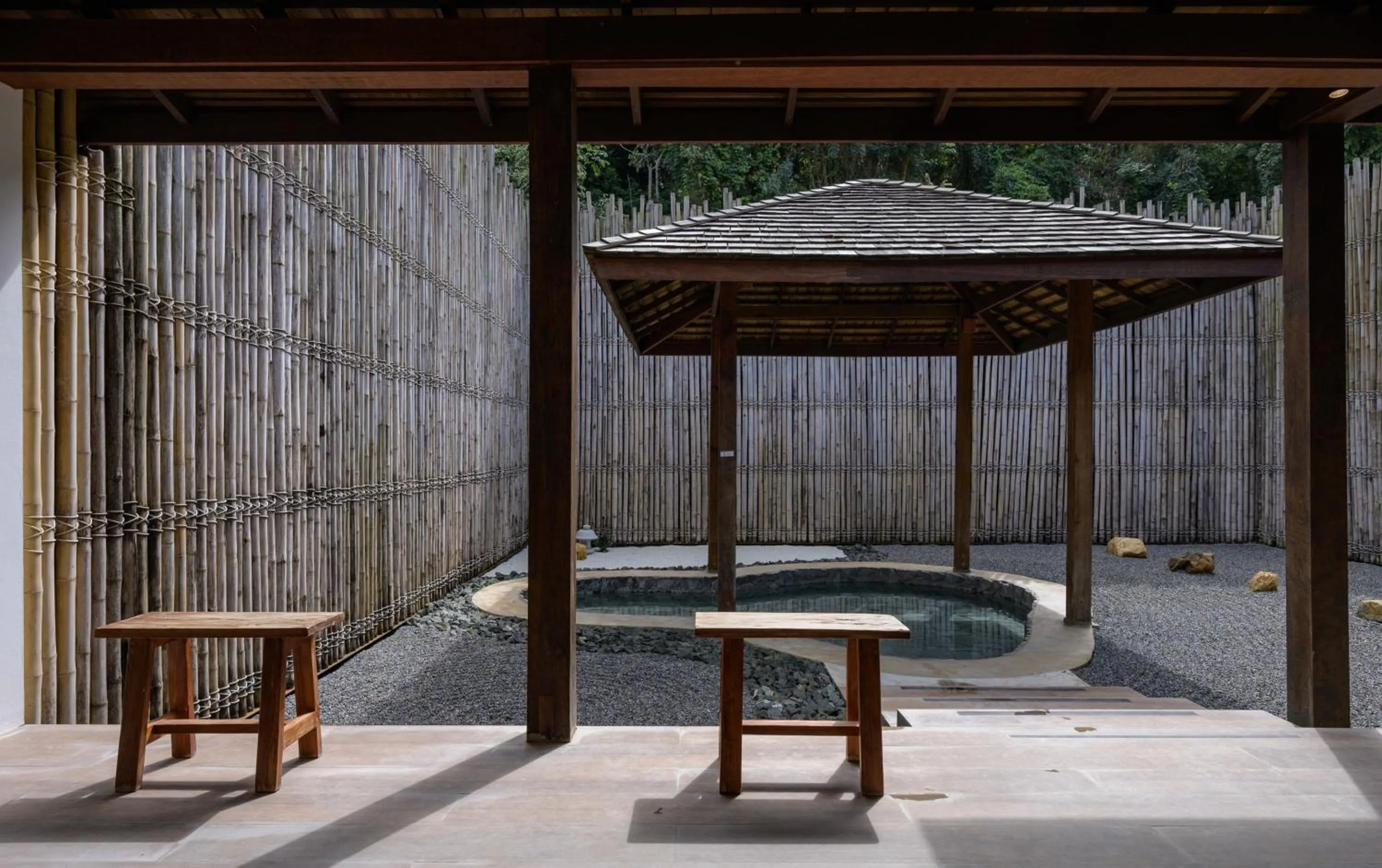 Hot Spring Bath in Onsen at Moncham