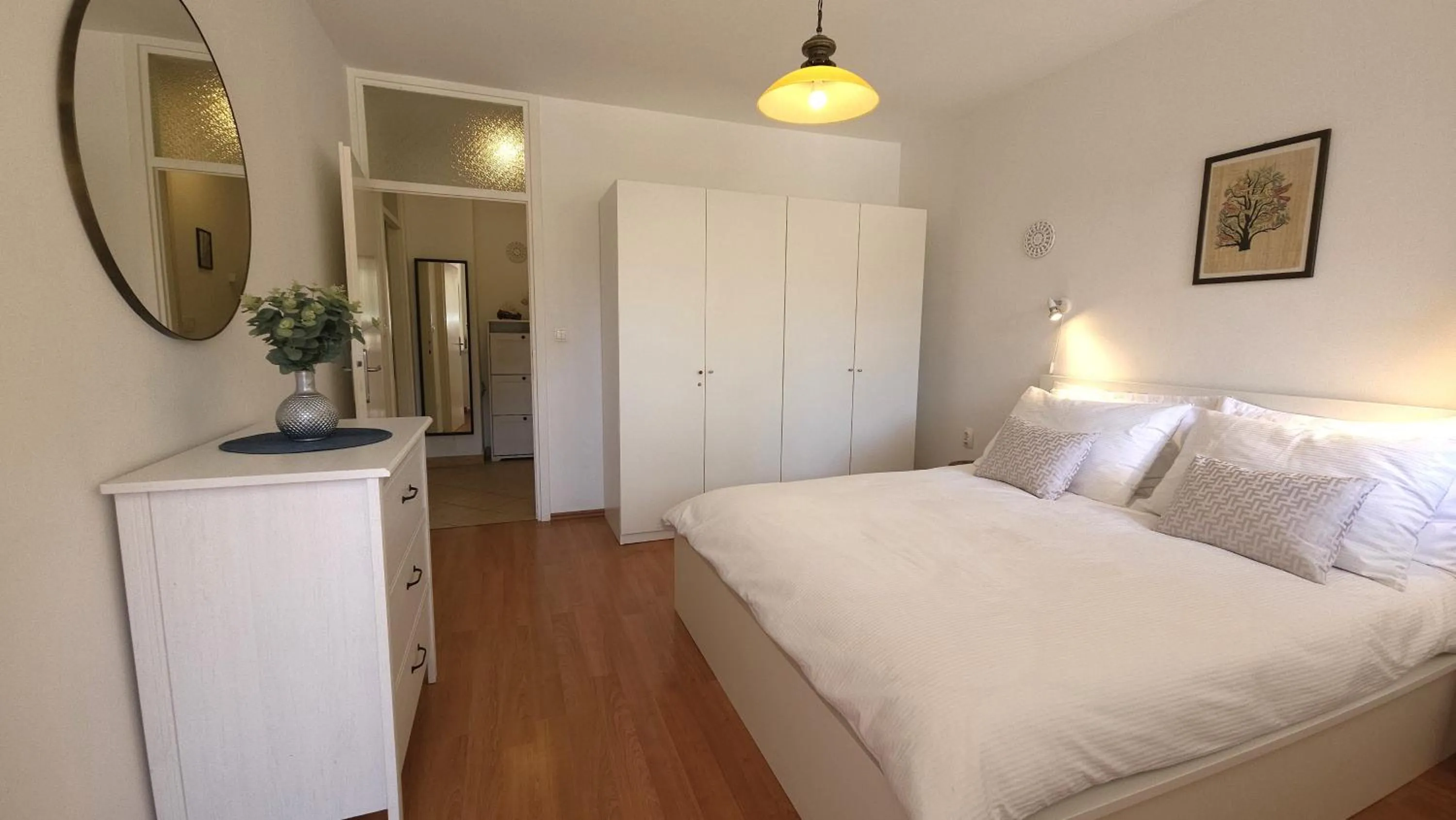 Bedroom, Bed in Apartment Romana with a spacious terrace