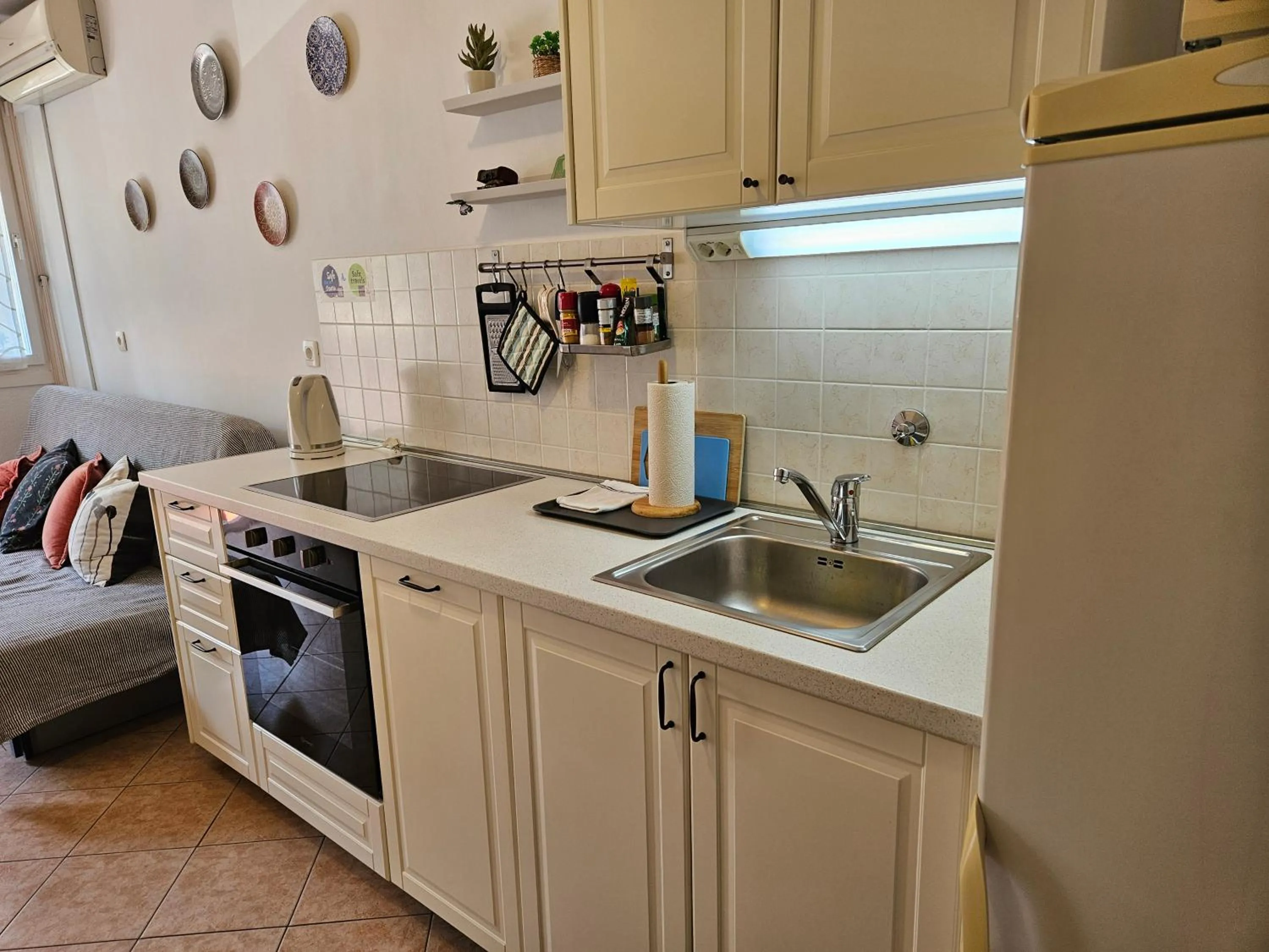 Kitchen or kitchenette in Apartment Romana with a spacious terrace