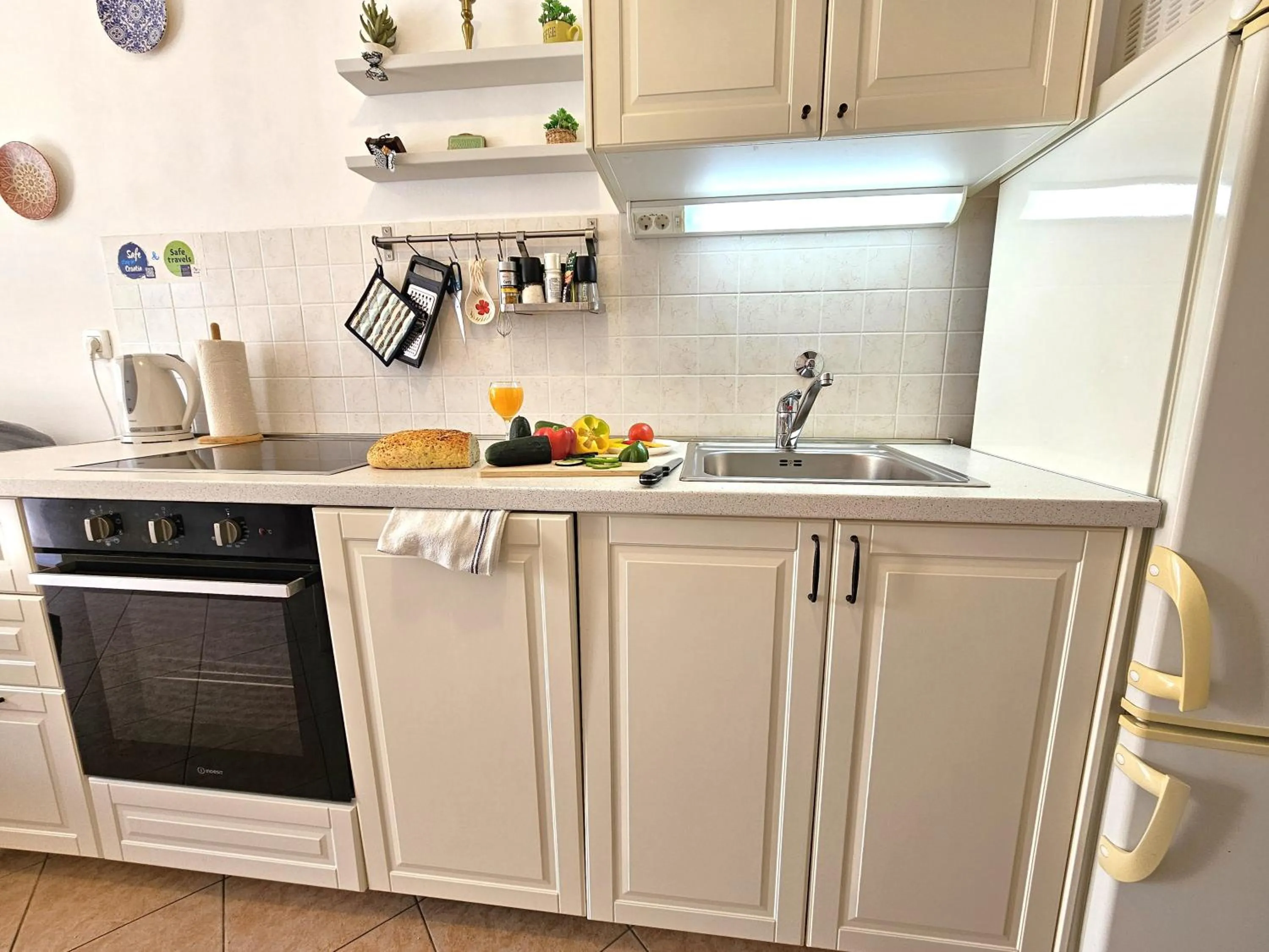 Kitchen or kitchenette in Apartment Romana with a spacious terrace