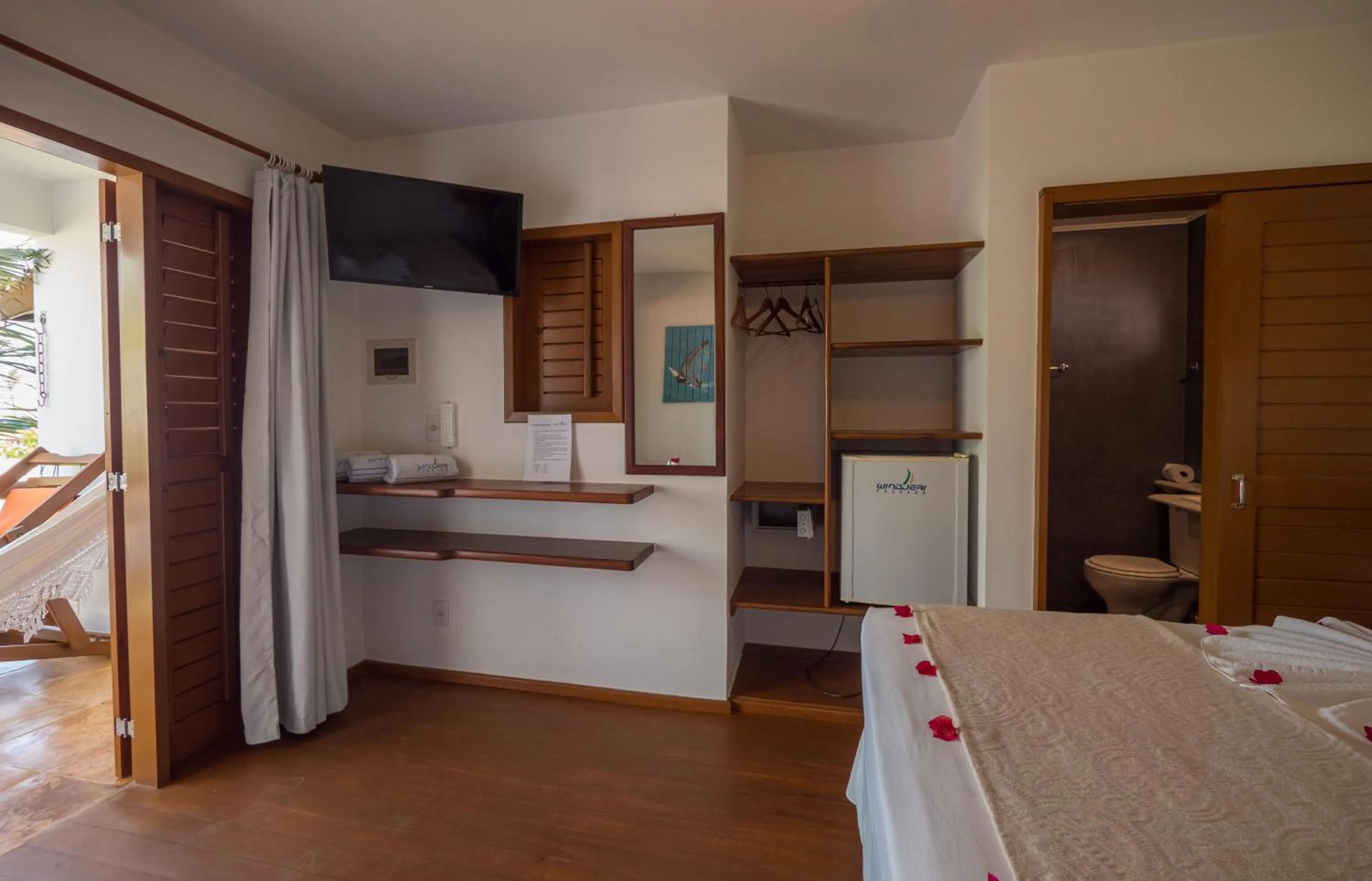 Bed in Pousada Windjeri