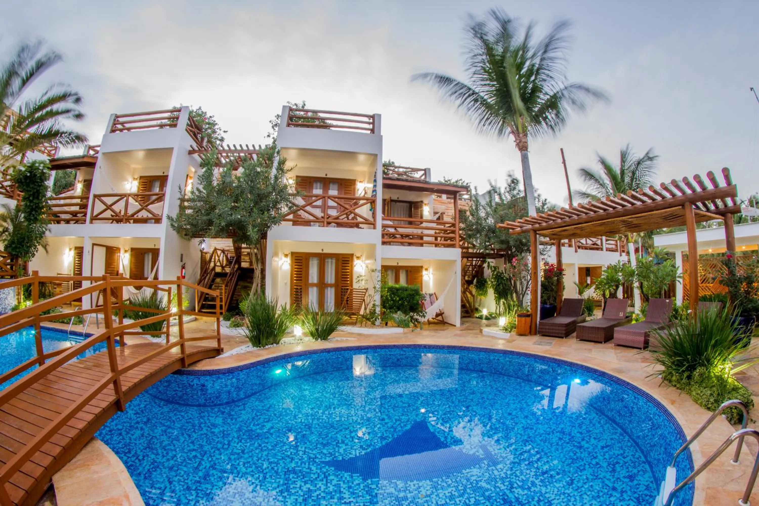 Pool view in Pousada Windjeri