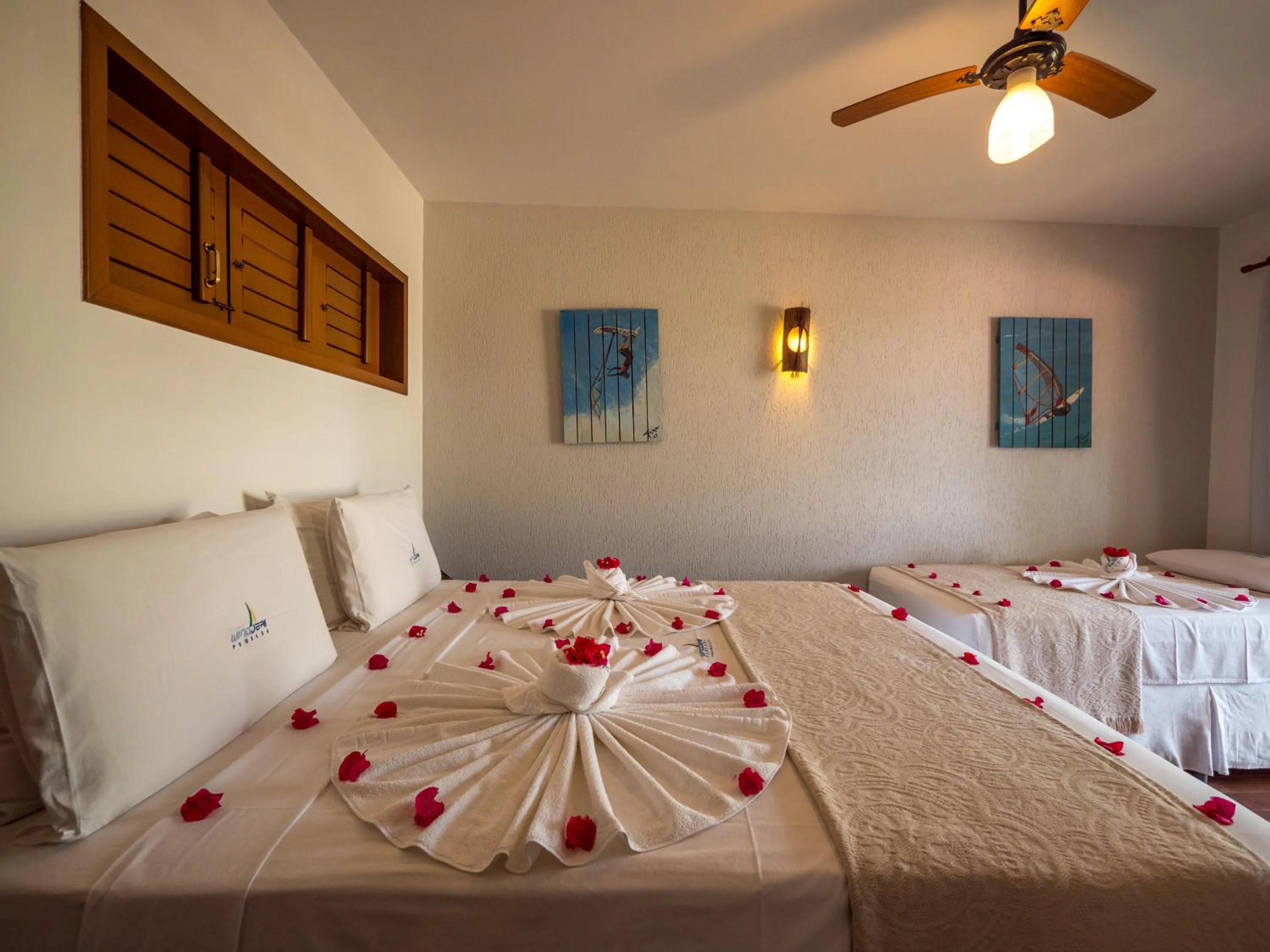 Bed in Pousada Windjeri