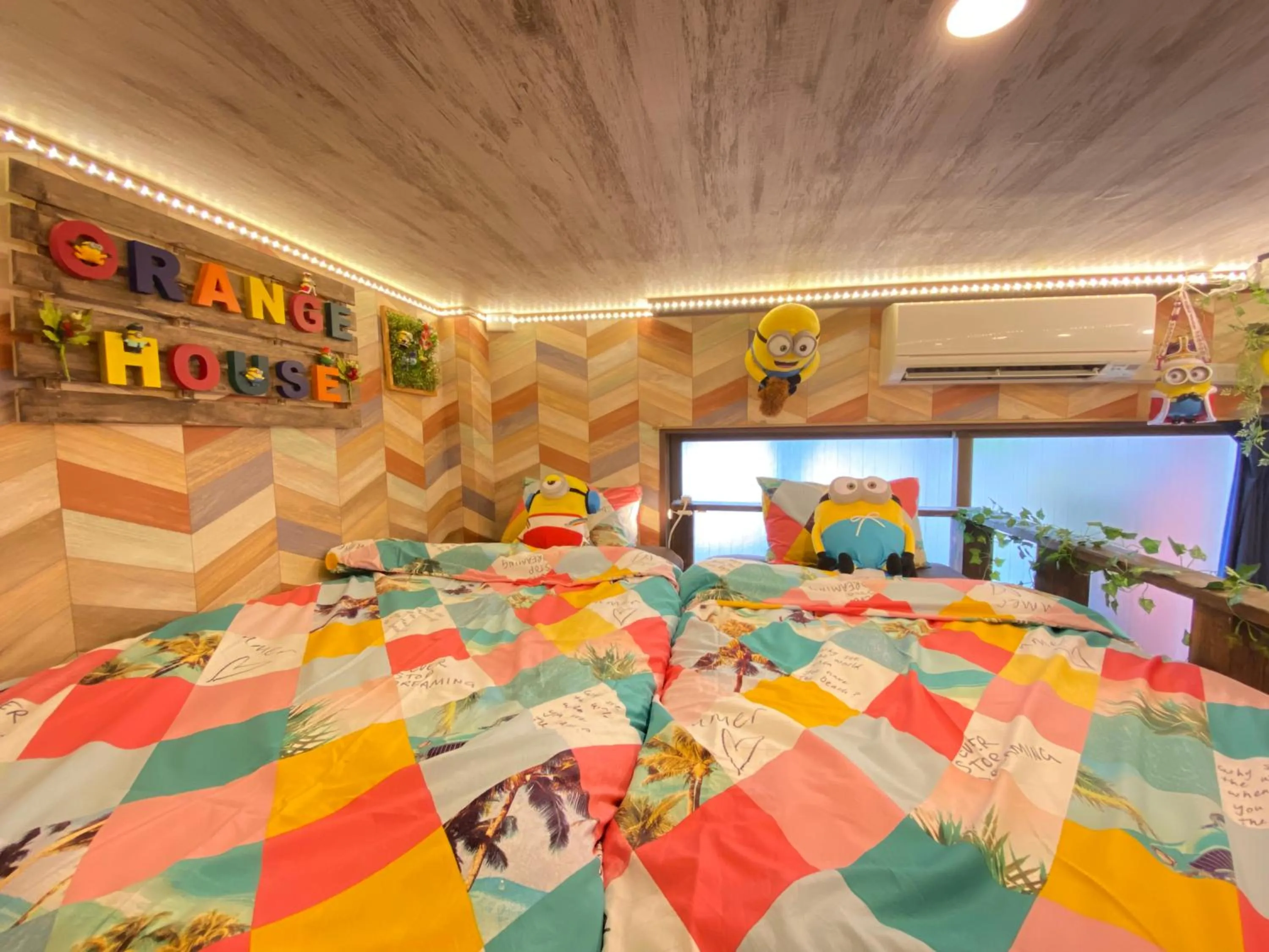 Bed in Hotel Orange House