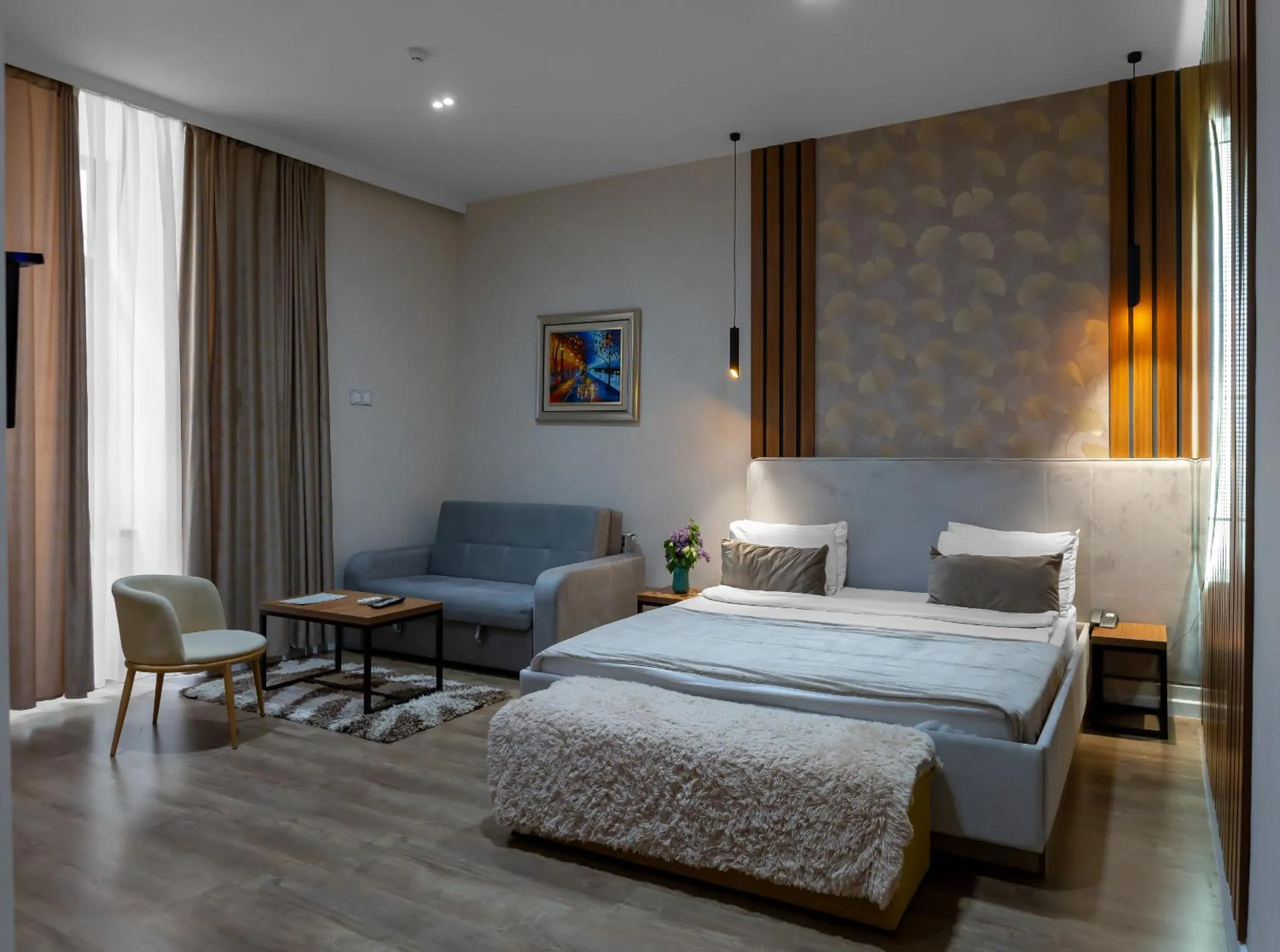 Bed in Seven Boutique Hotel Baku