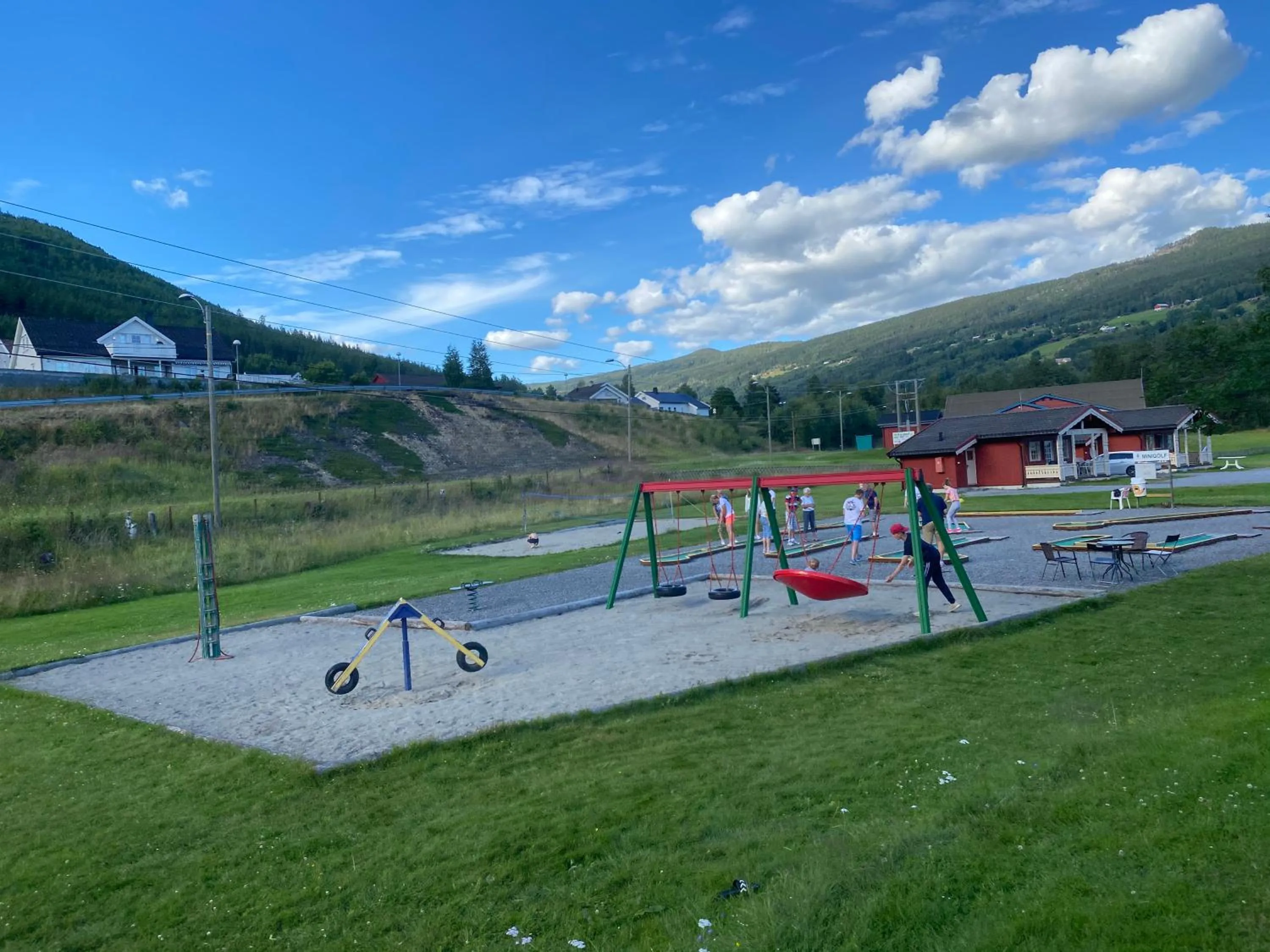 Children play ground in Sandviken Camping