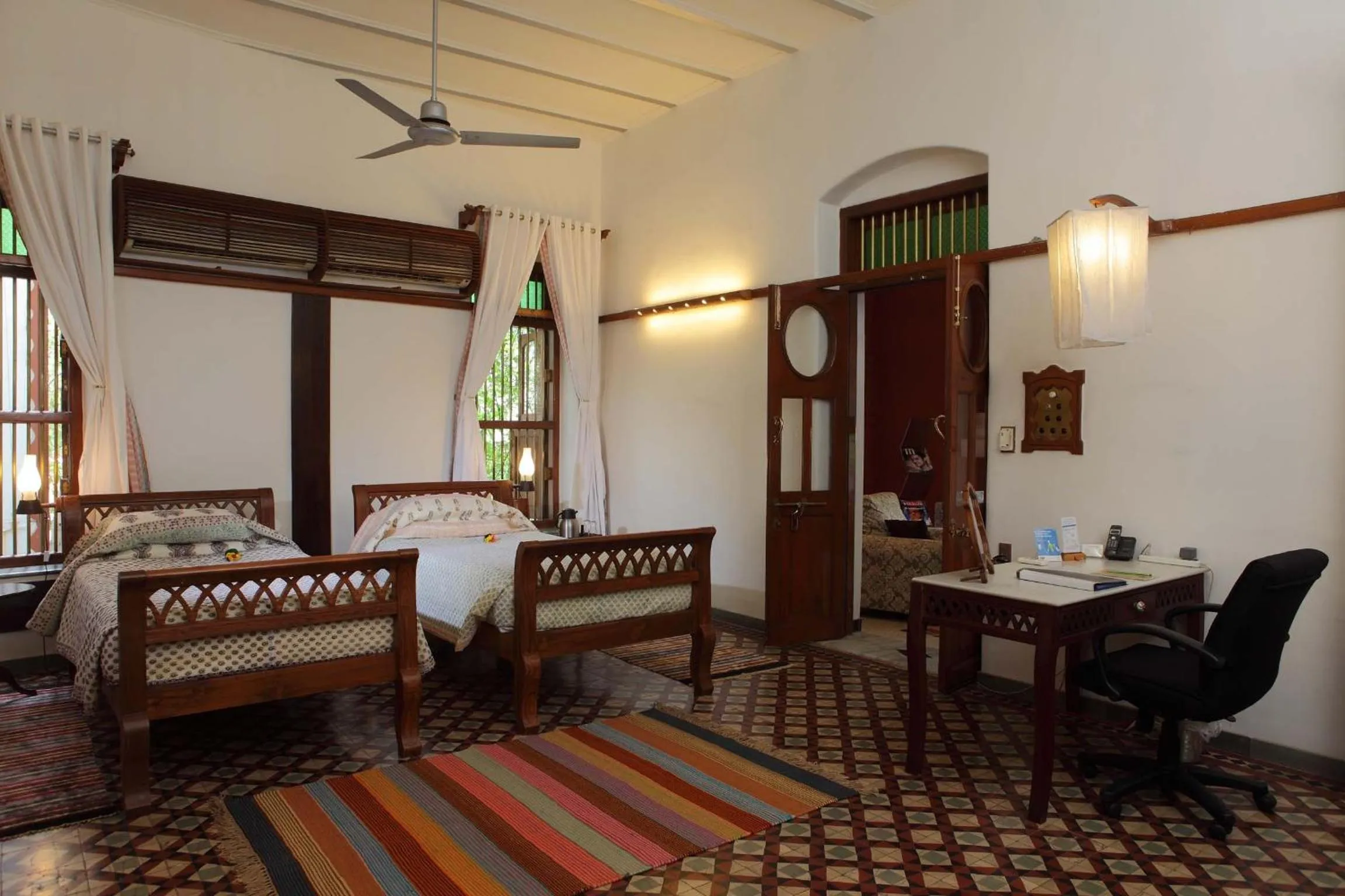 Bed in The House of MG-A Heritage Hotel, Ahmedabad