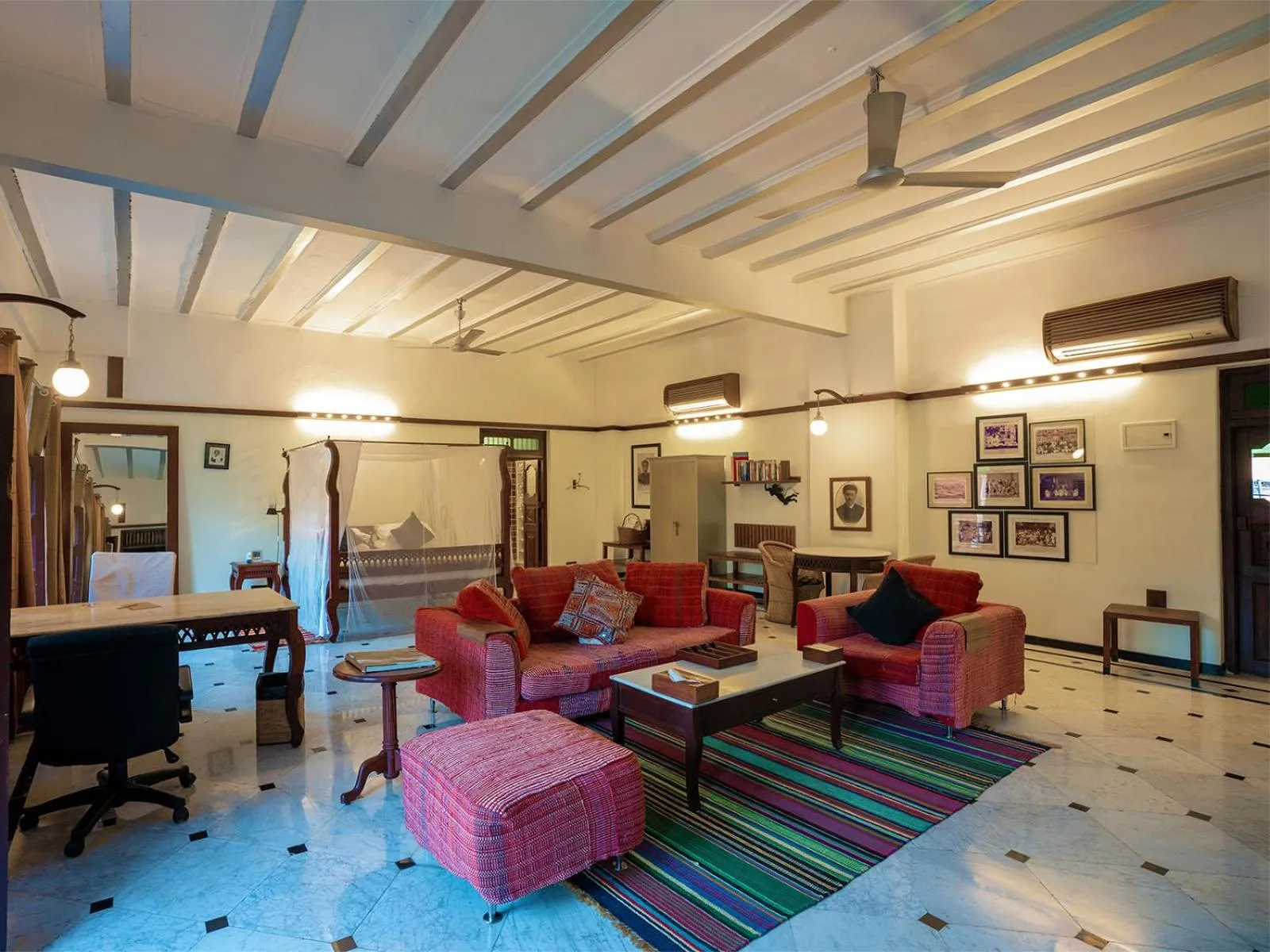Living room in The House of MG-A Heritage Hotel, Ahmedabad