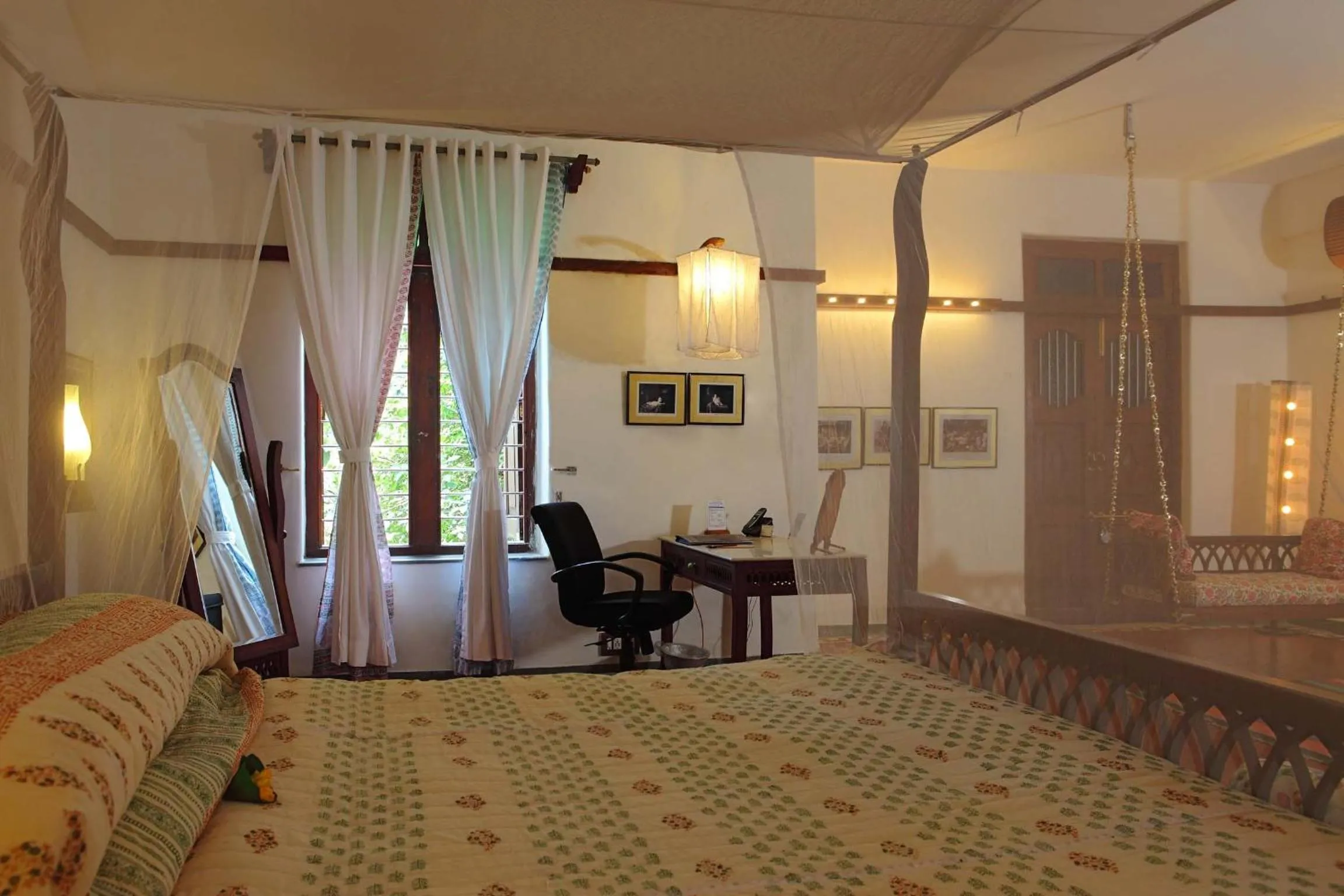 Bed in The House of MG-A Heritage Hotel, Ahmedabad