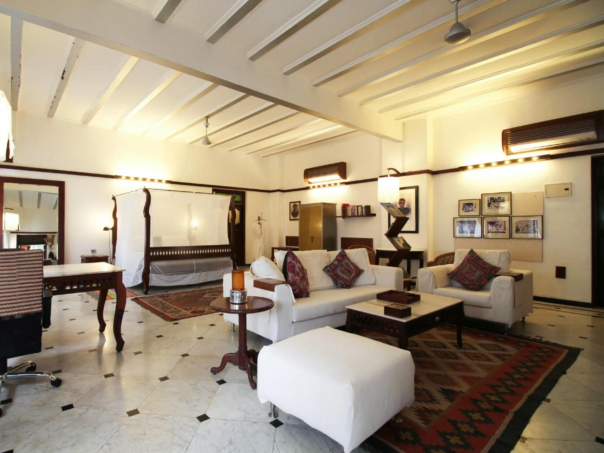 Bed in The House of MG-A Heritage Hotel, Ahmedabad