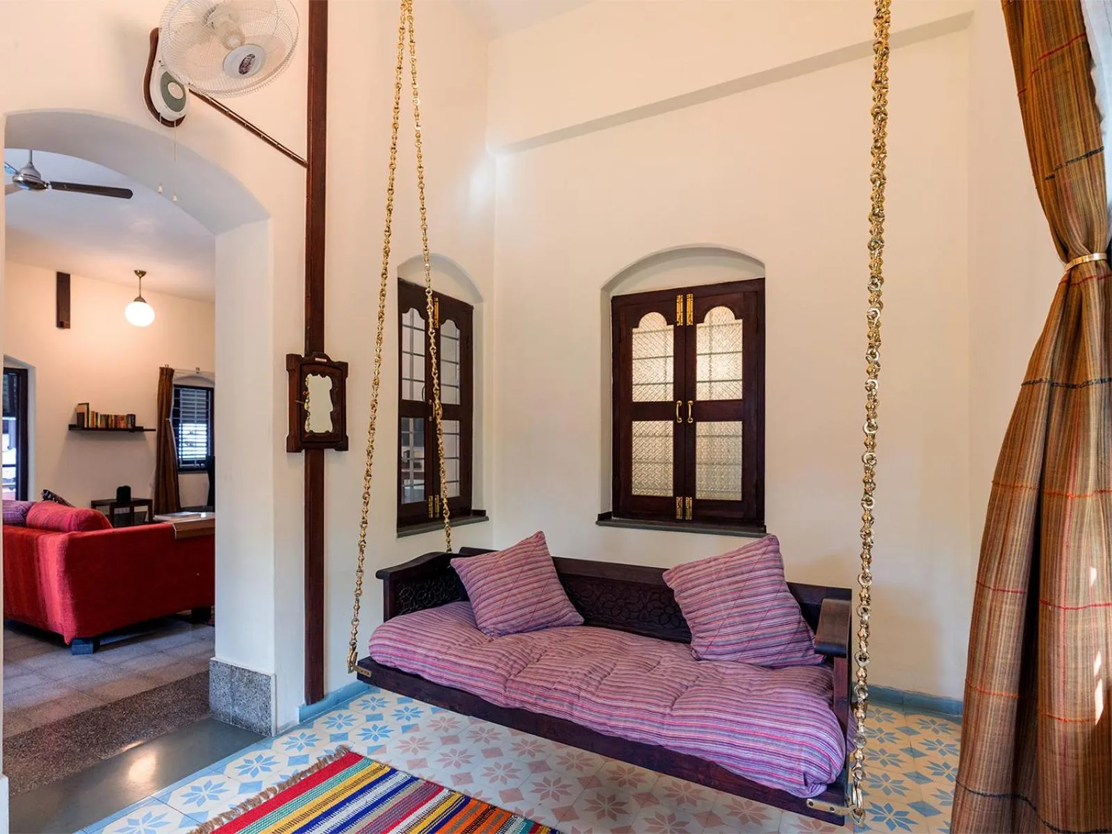 Living room, Bed in The House of MG-A Heritage Hotel, Ahmedabad