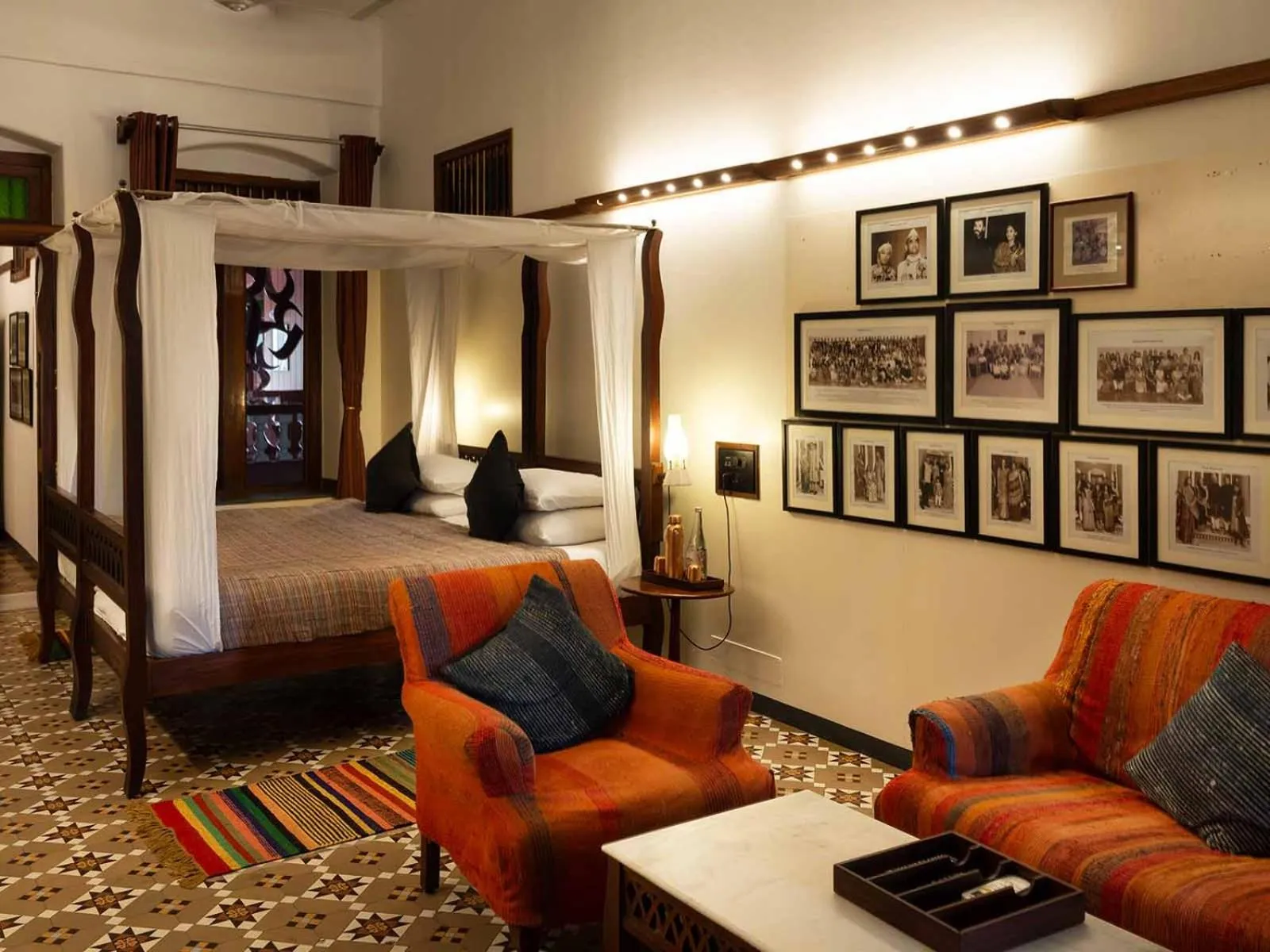 Bed in The House of MG-A Heritage Hotel, Ahmedabad