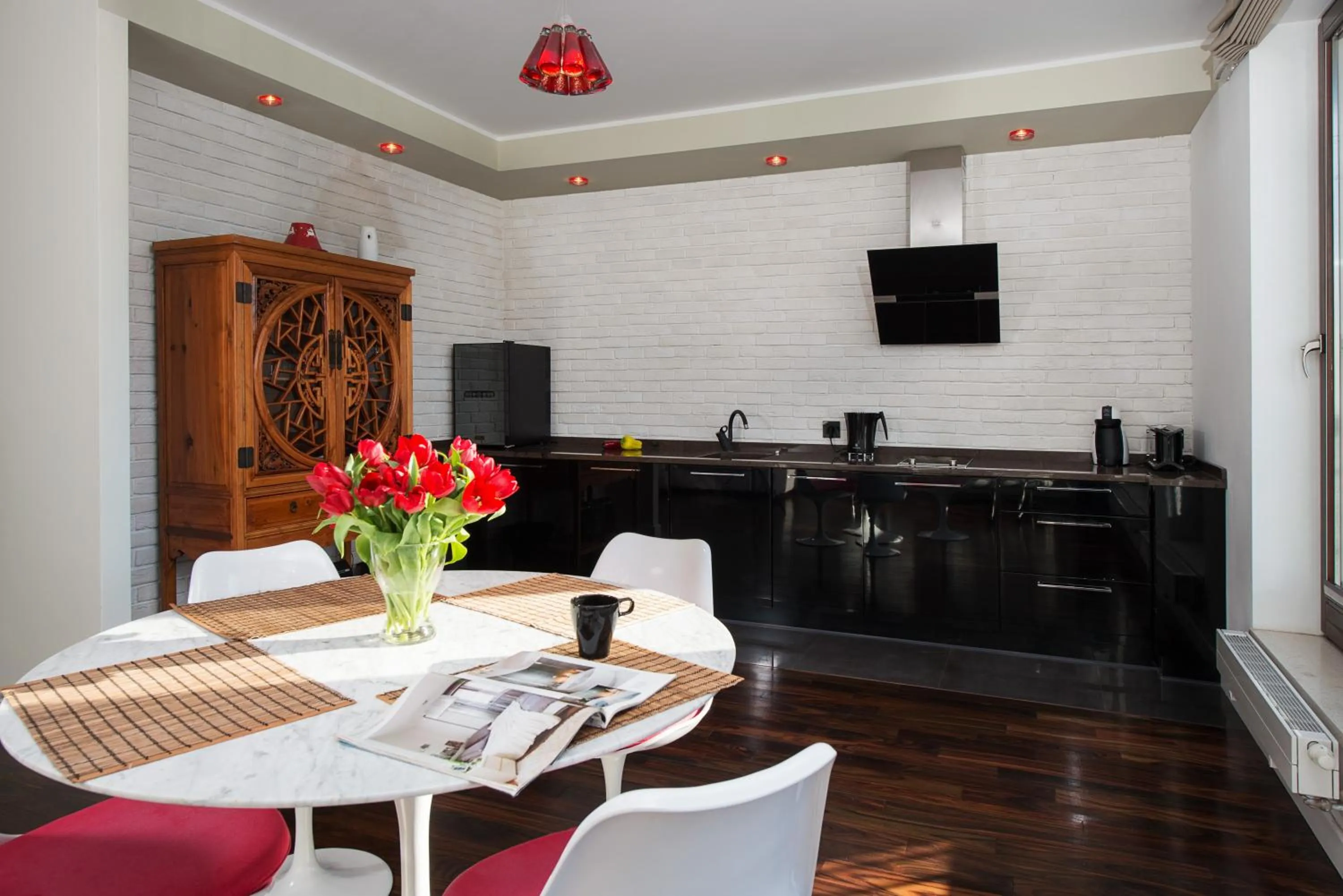 Kitchen or kitchenette in Apartamenty Apartinfo Szafarnia