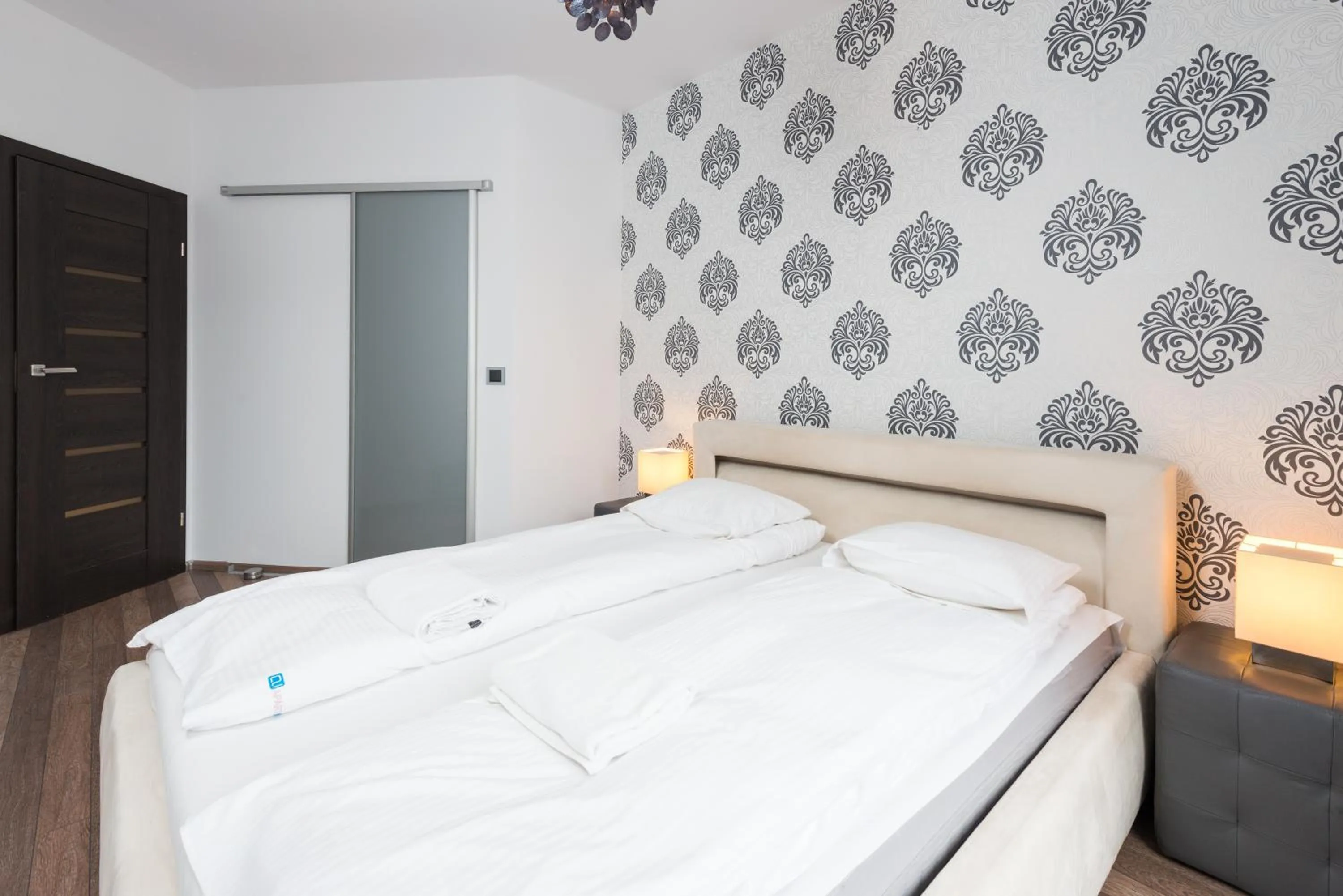 Bedroom, Bed in Apartamenty Apartinfo Szafarnia