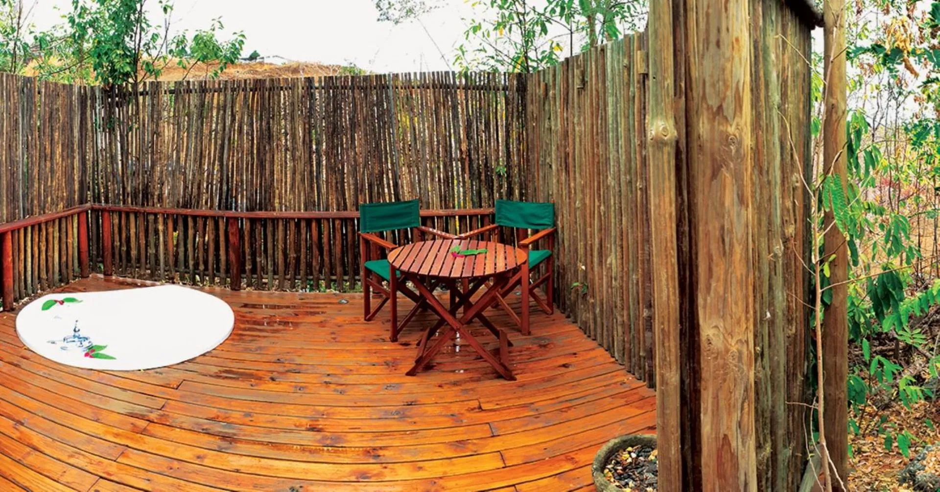 Open Air Bath in Lodge Roche Tamarin