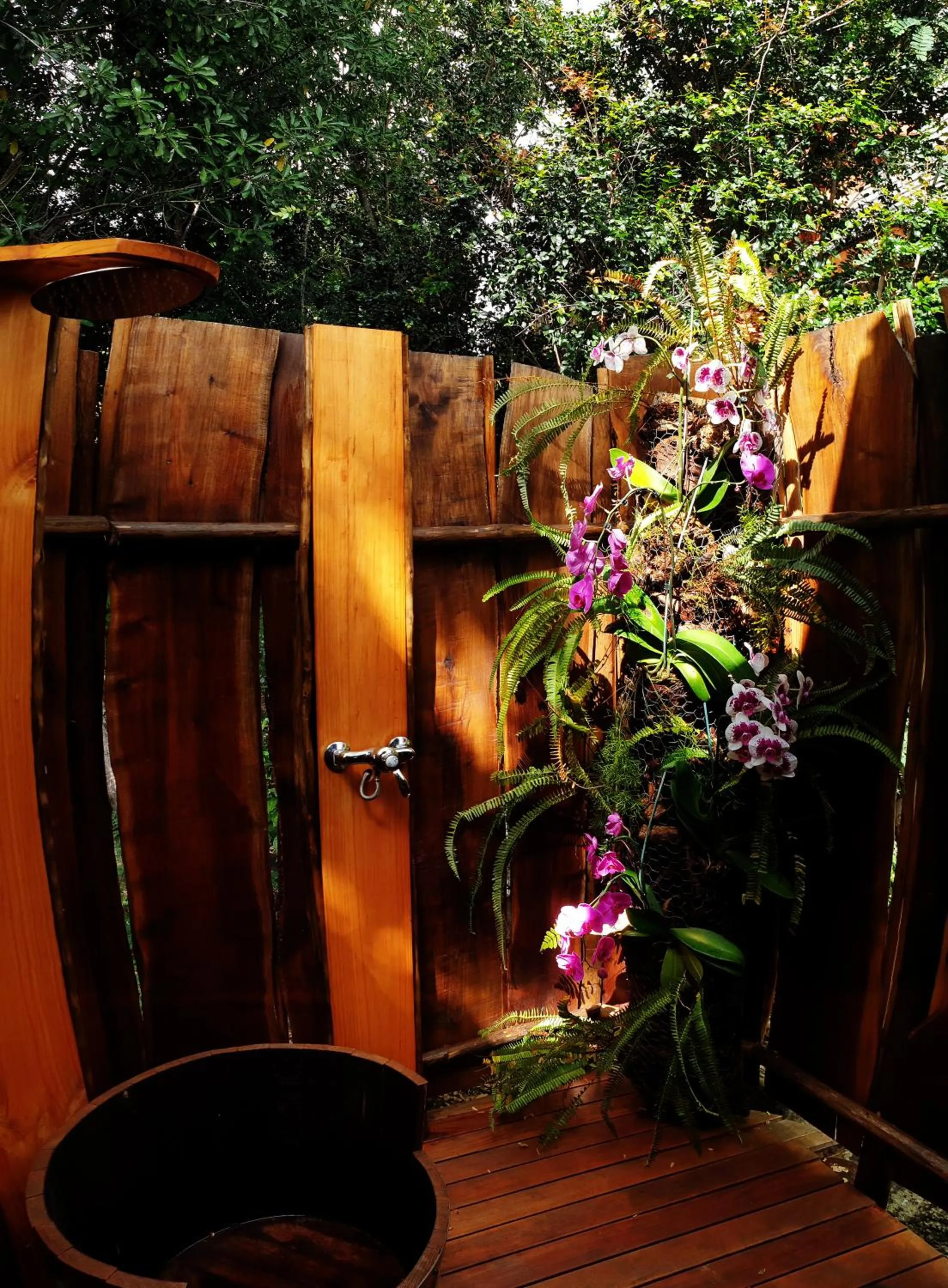 Open Air Bath in Lodge Roche Tamarin