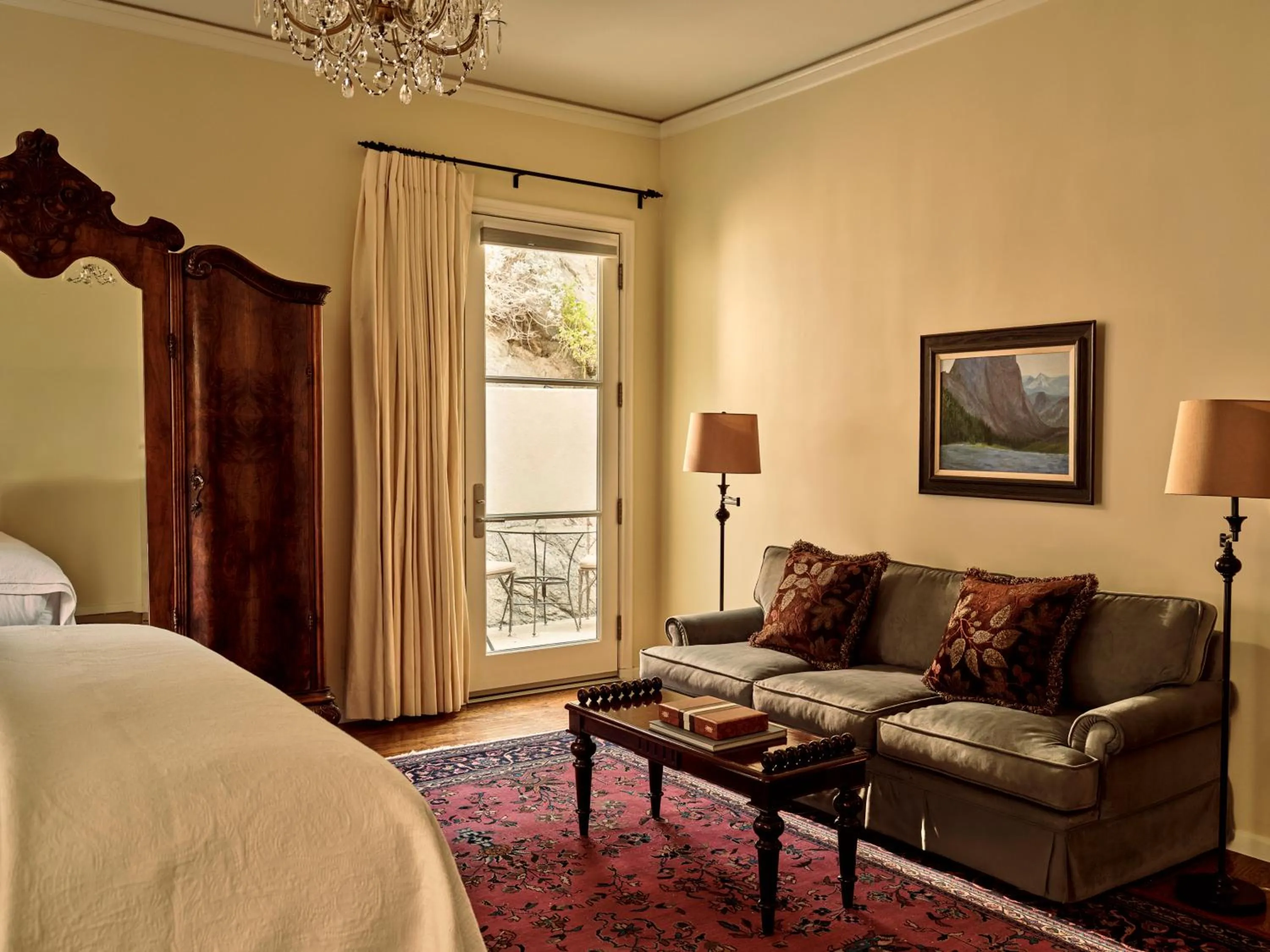 Seating area in The Willows Palm Springs