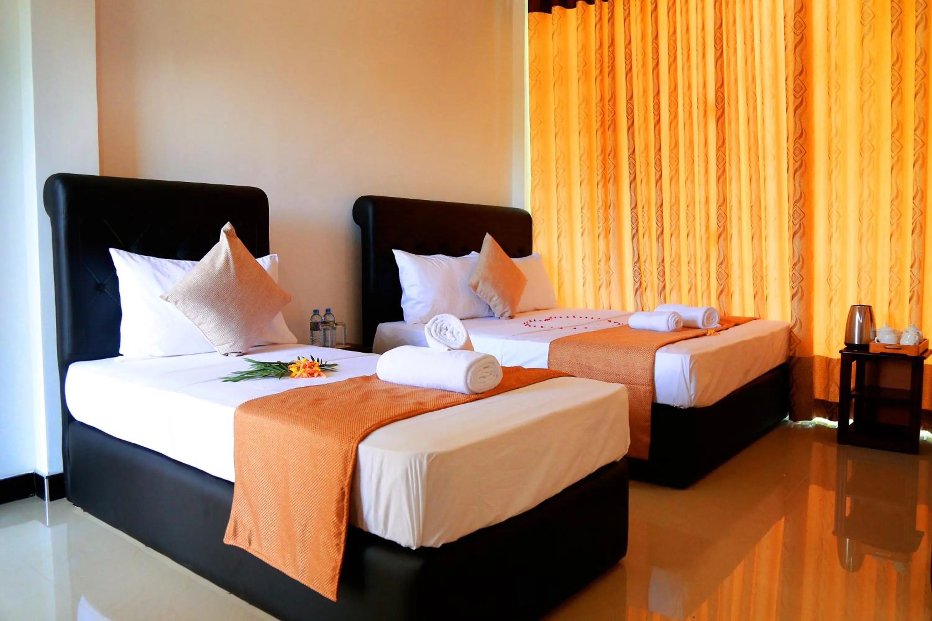 Bed in Rivonway Hotel Polonnaruwa