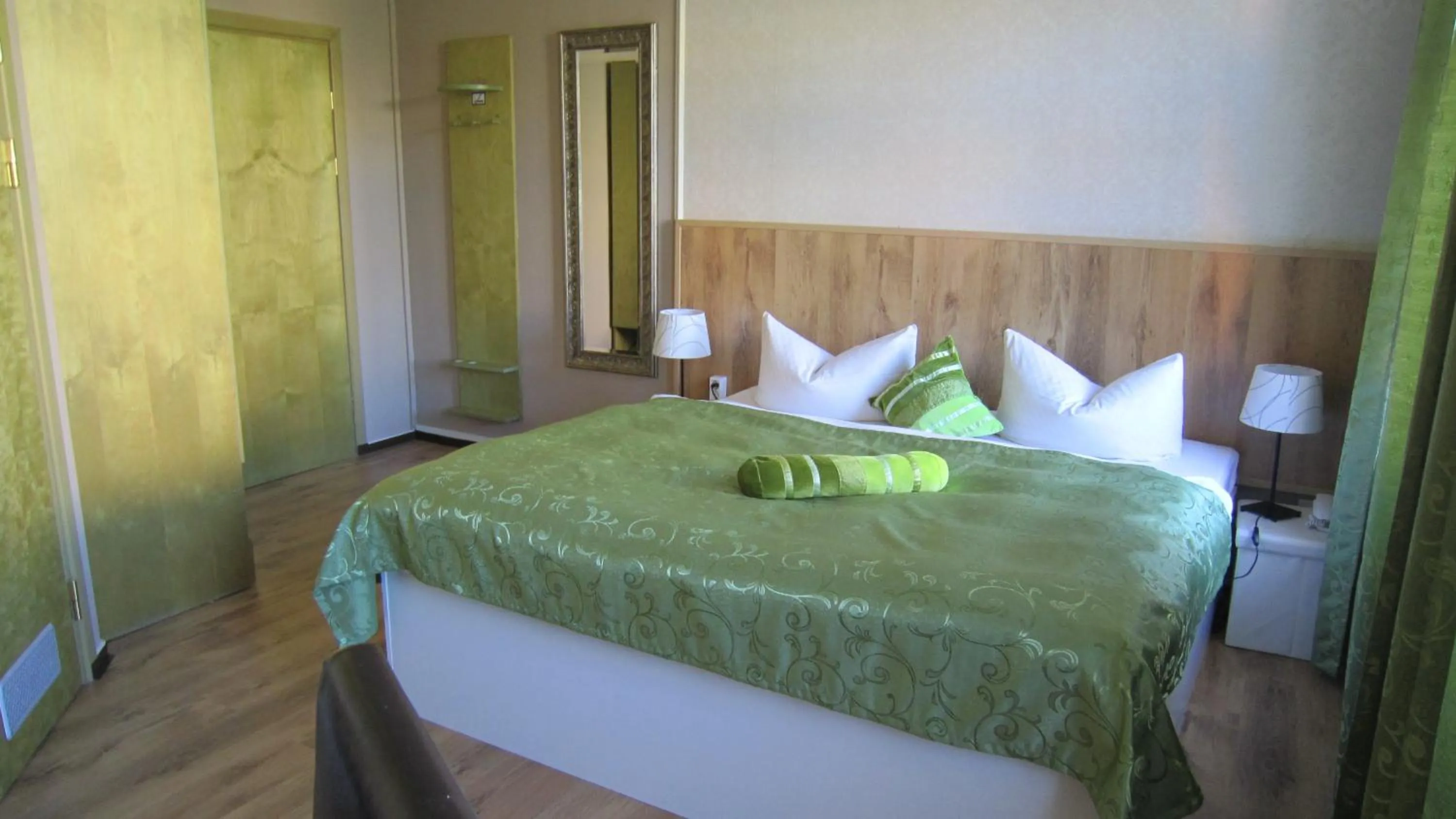 Decorative detail, Bed in Ahorn Hotel