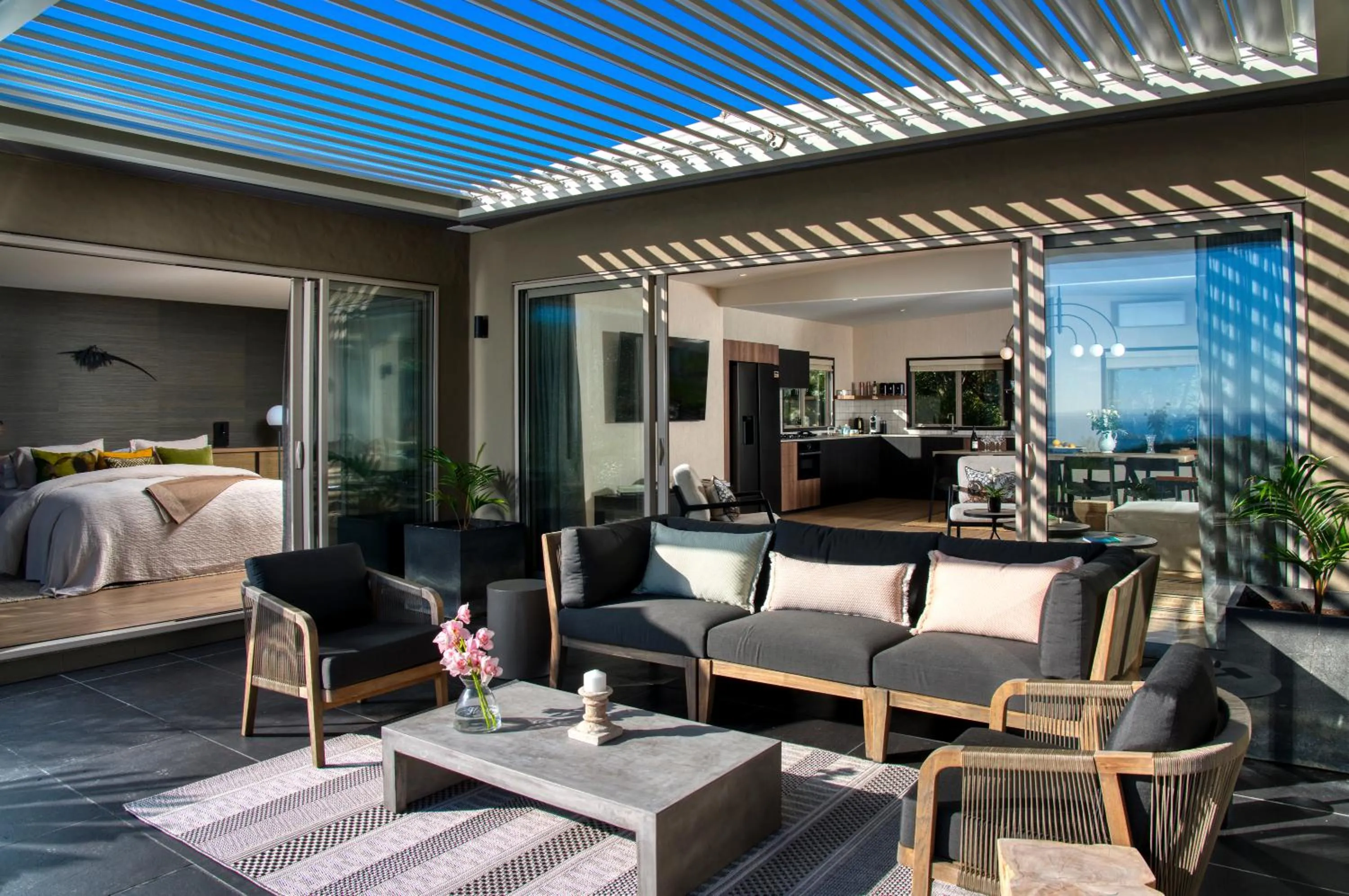 Seating area in Delamore Lodge