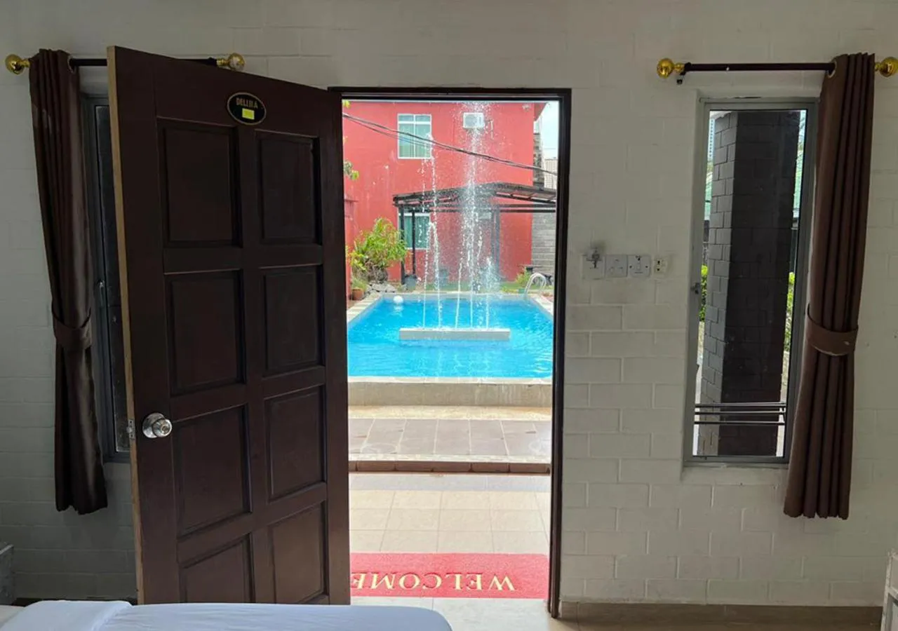 Pool view in D'Lima Beach Inn