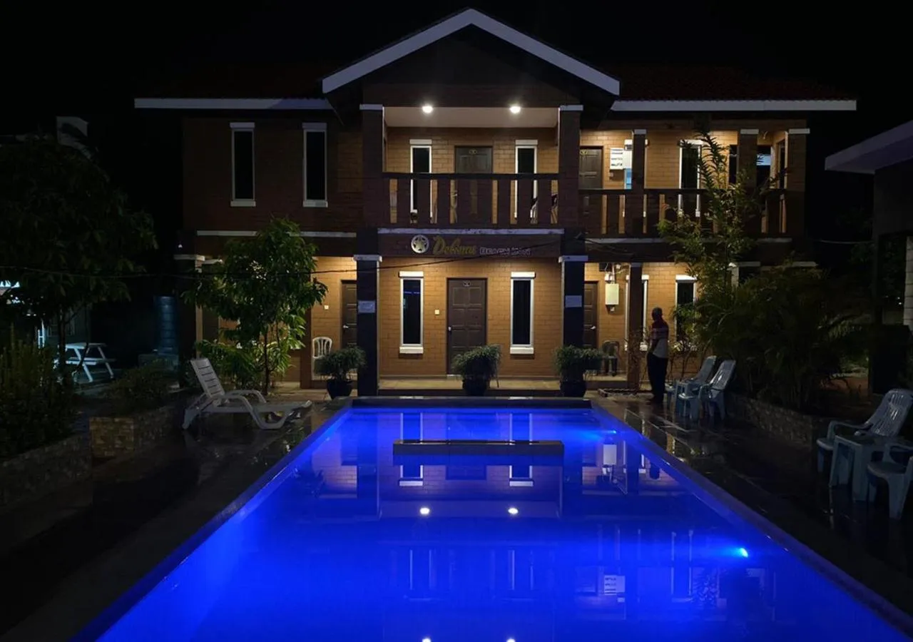 Pool view in D'Lima Beach Inn