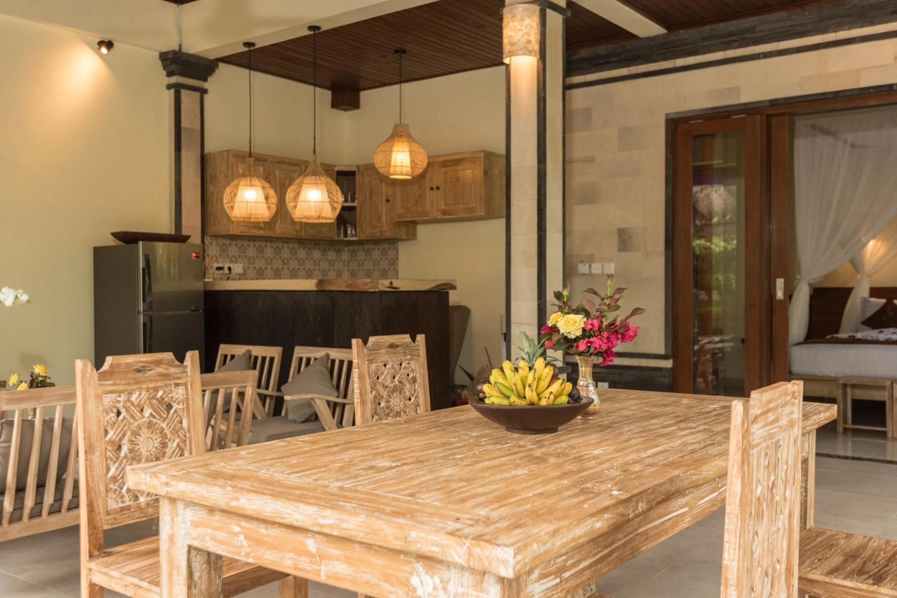 Kitchen or kitchenette in Secret Bunutan Ubud Villa